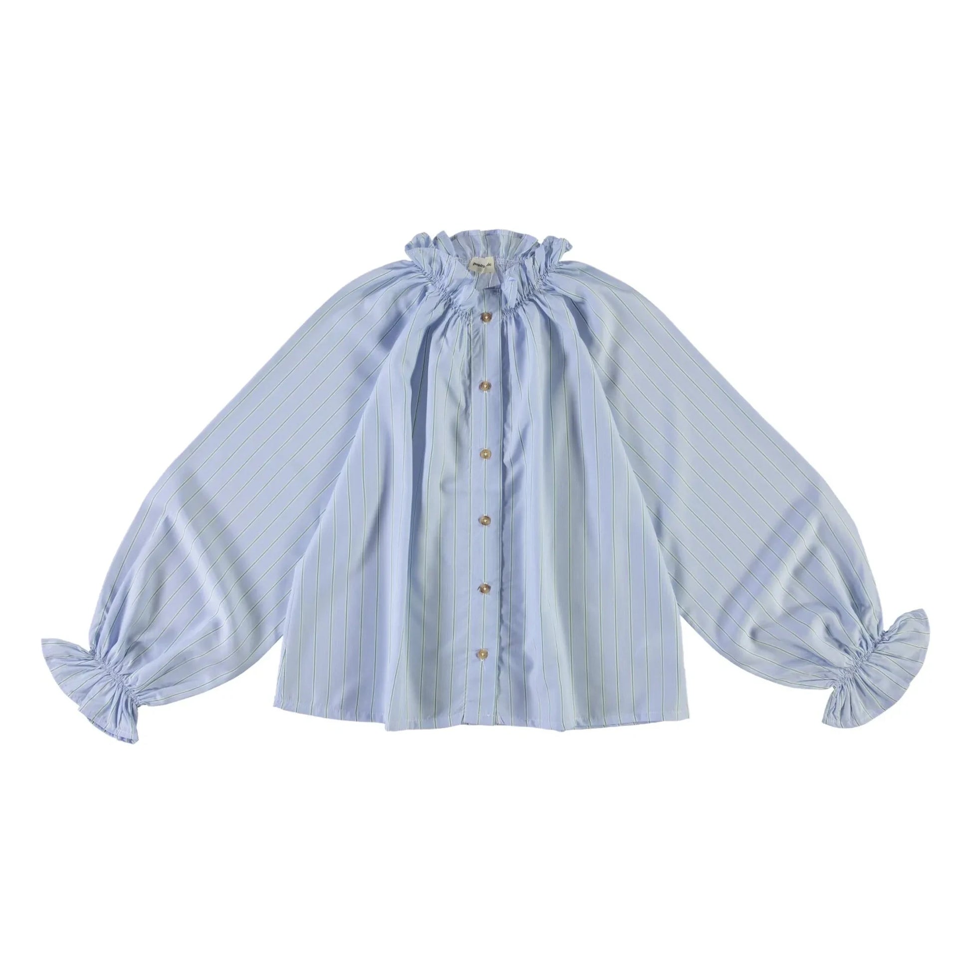 Poudre Organic - Garam Stripes Blouse | Green