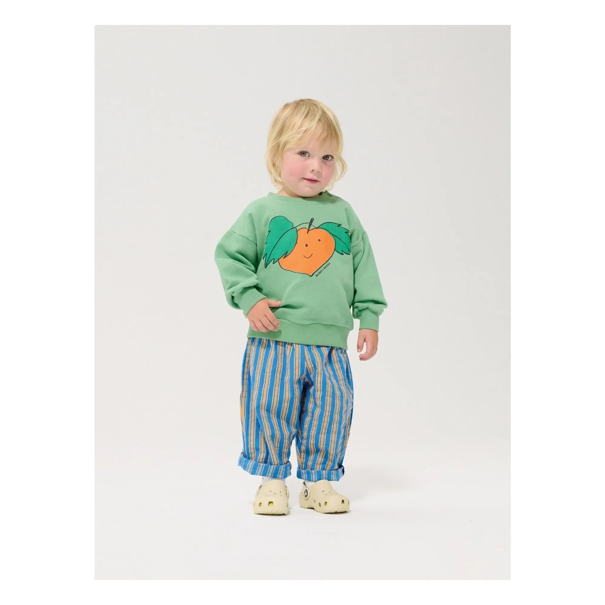 Bobo Choses - Orange organic cotton sweatshirt | Green