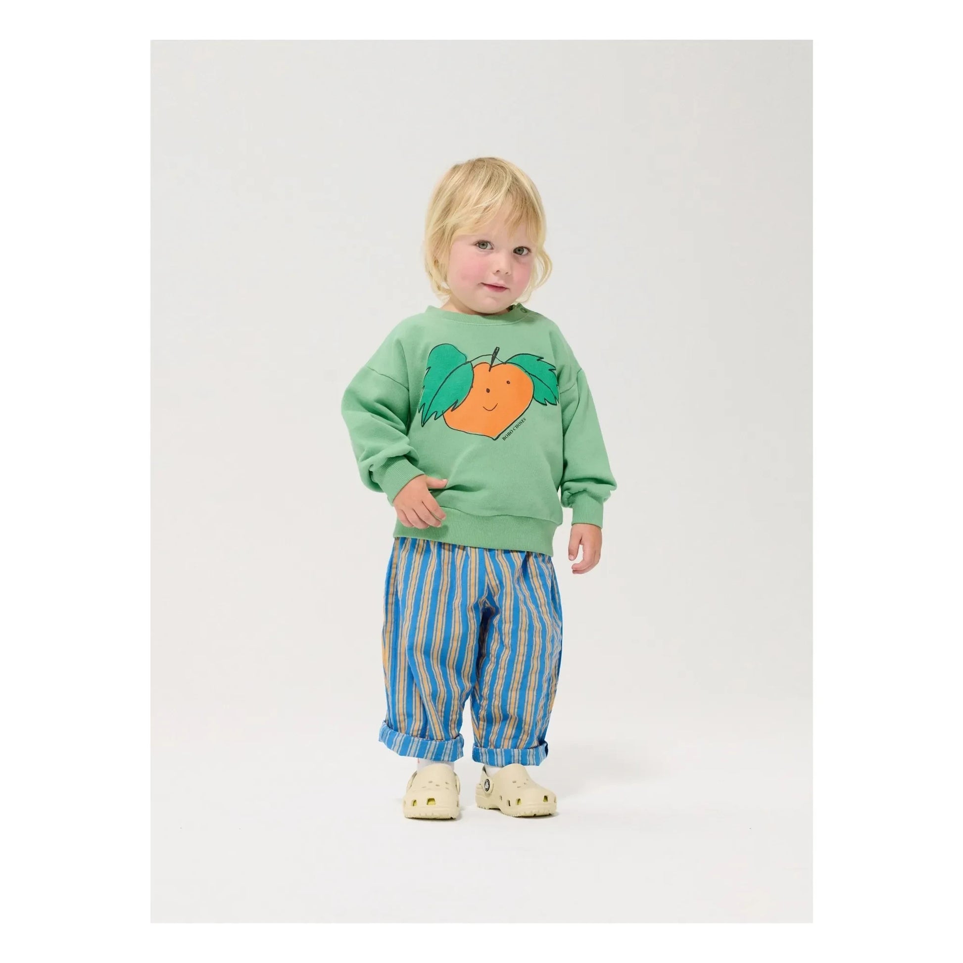 Bobo Choses - Orange organic cotton sweatshirt | Green