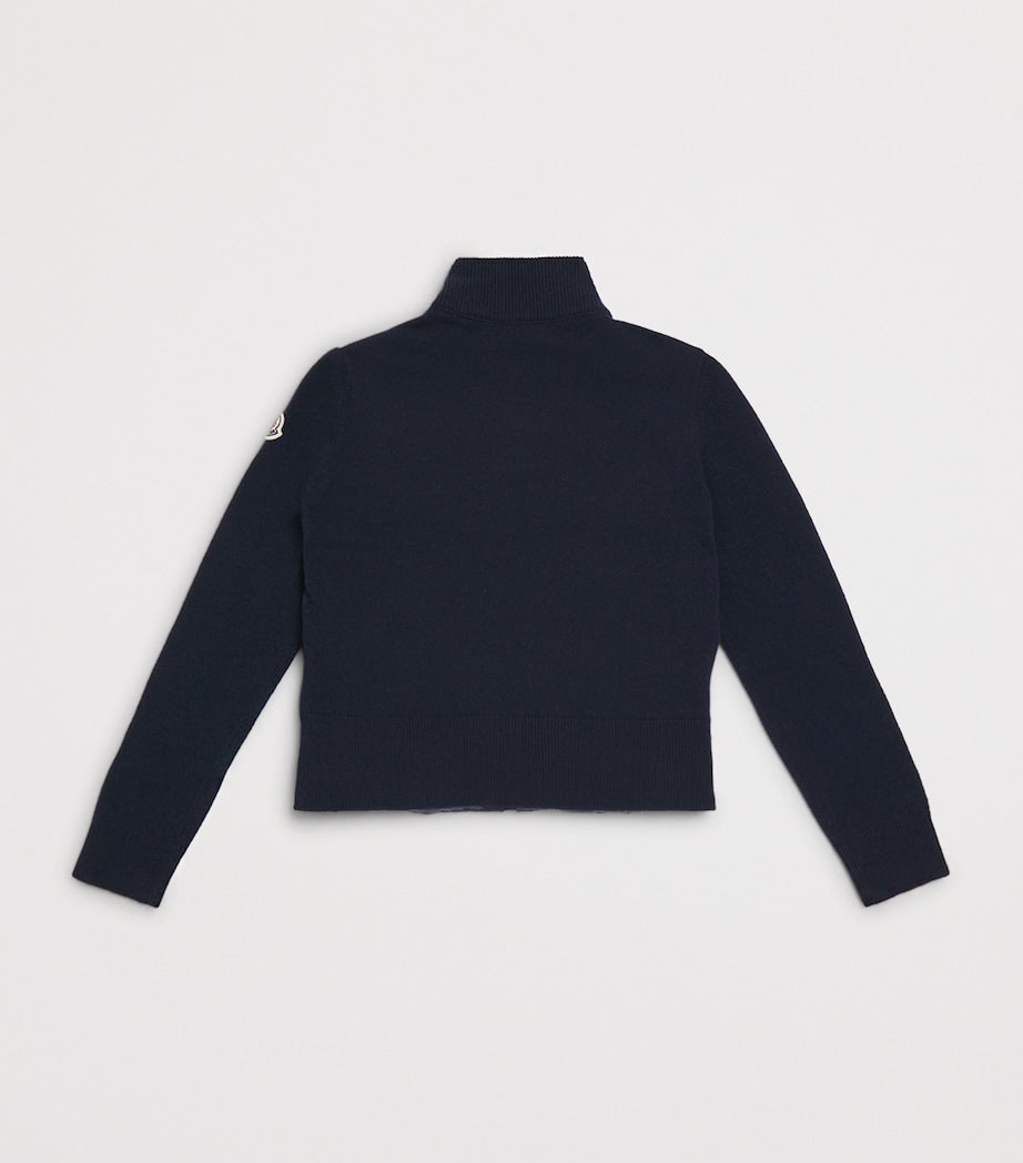 Moncler Enfant Down-Filled Virgin Wool Cardigan