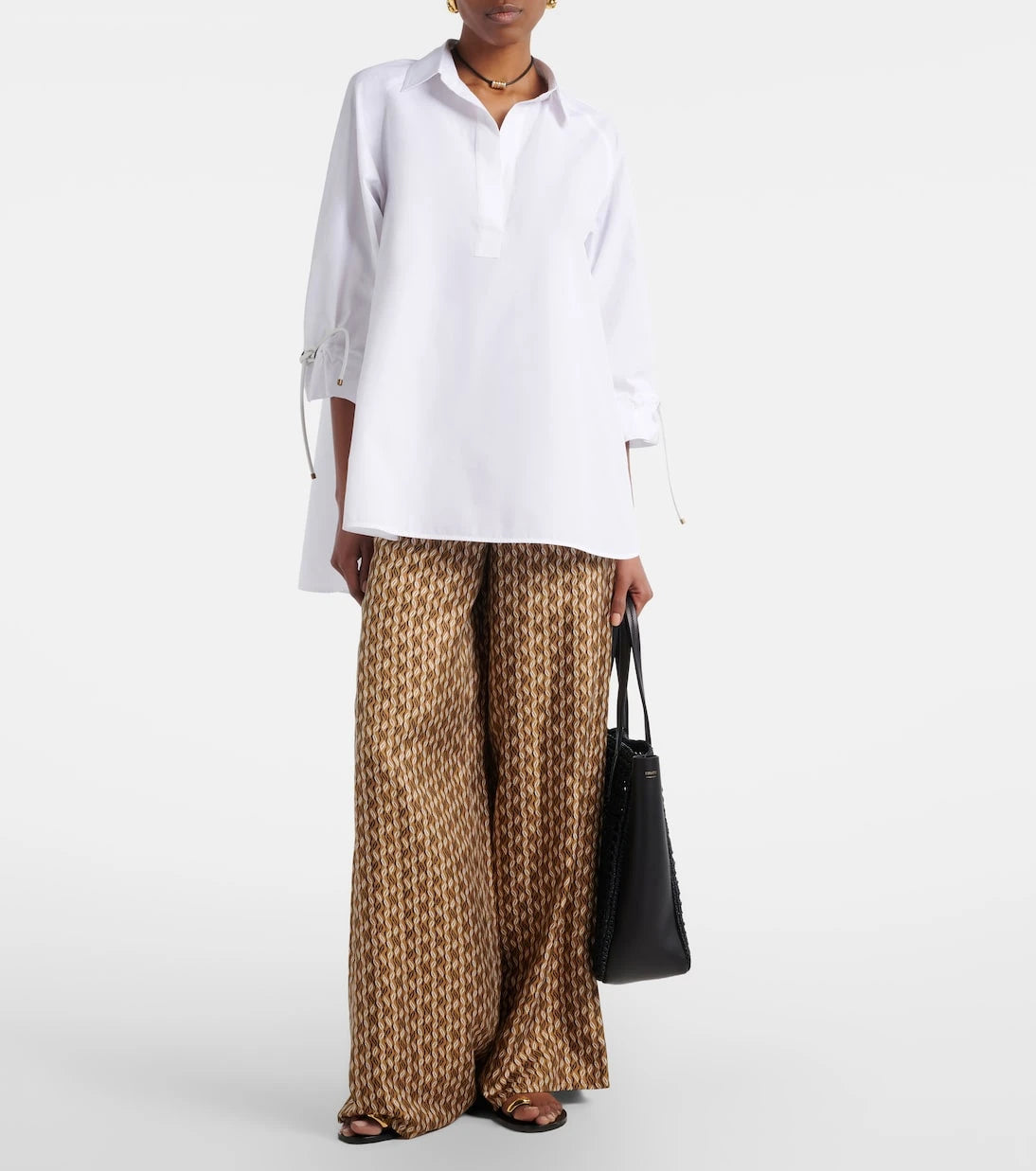 Max Mara - Adorni oversized cotton poplin shirt