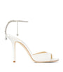 Jimmy Choo Ivory Saeda 100 Satin Sandals