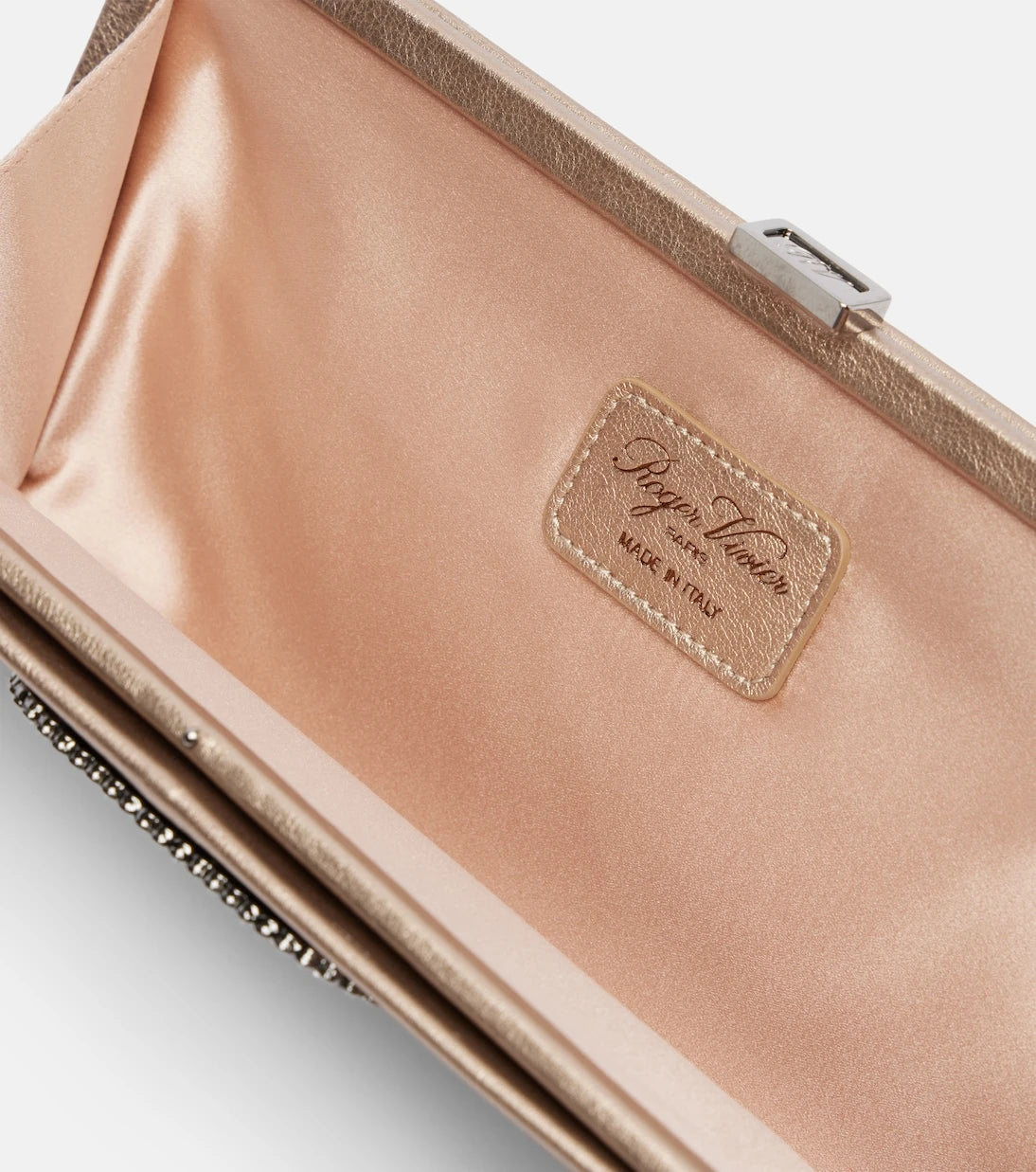 Roger Vivier - Pilgrim Küçük deri debriyaj çanta