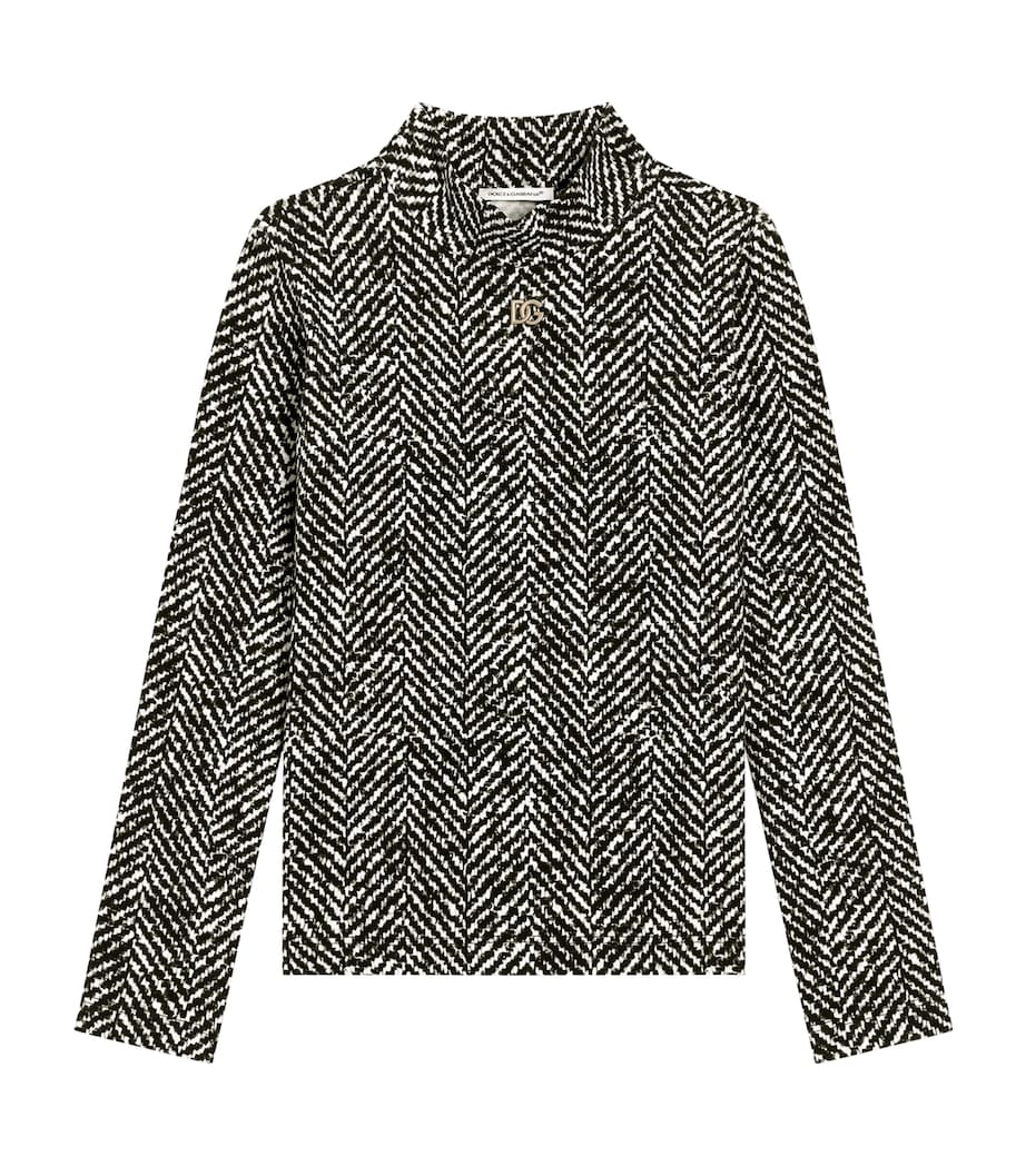 Dolce & Gabbana Kids Virgin Wool Chevron Slim Top (8-12 Years)