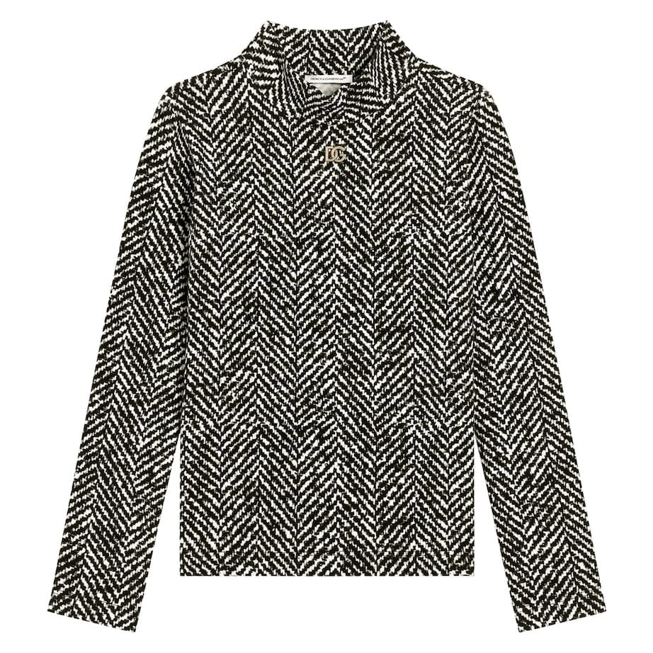 Dolce & Gabbana Kids Virgin Wool Chevron Slim Top (8-12 Years)