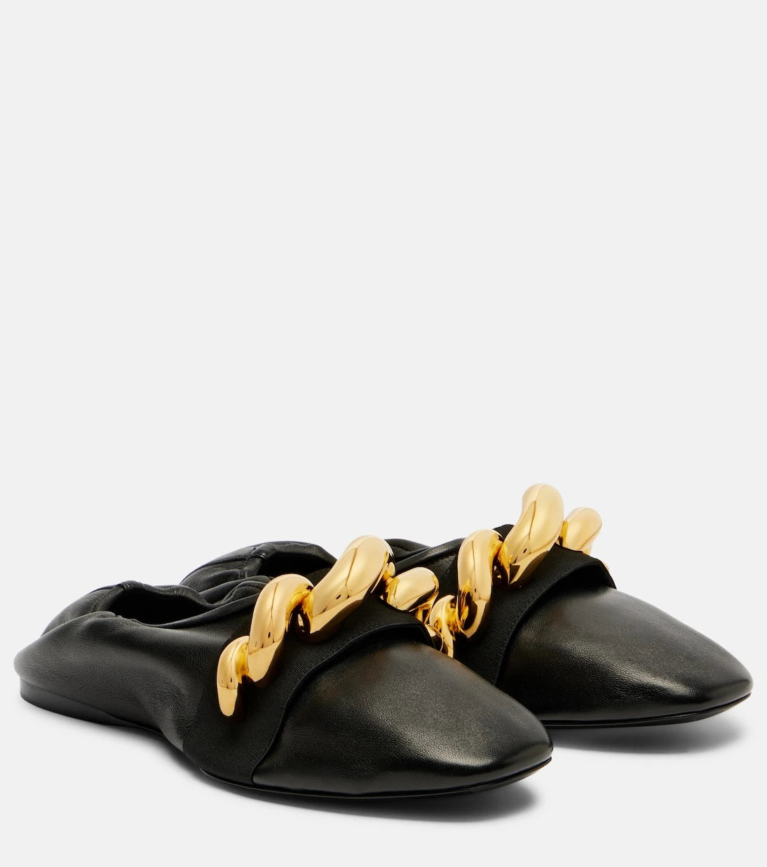Alaïa - Jewel embellished leather ballet flats