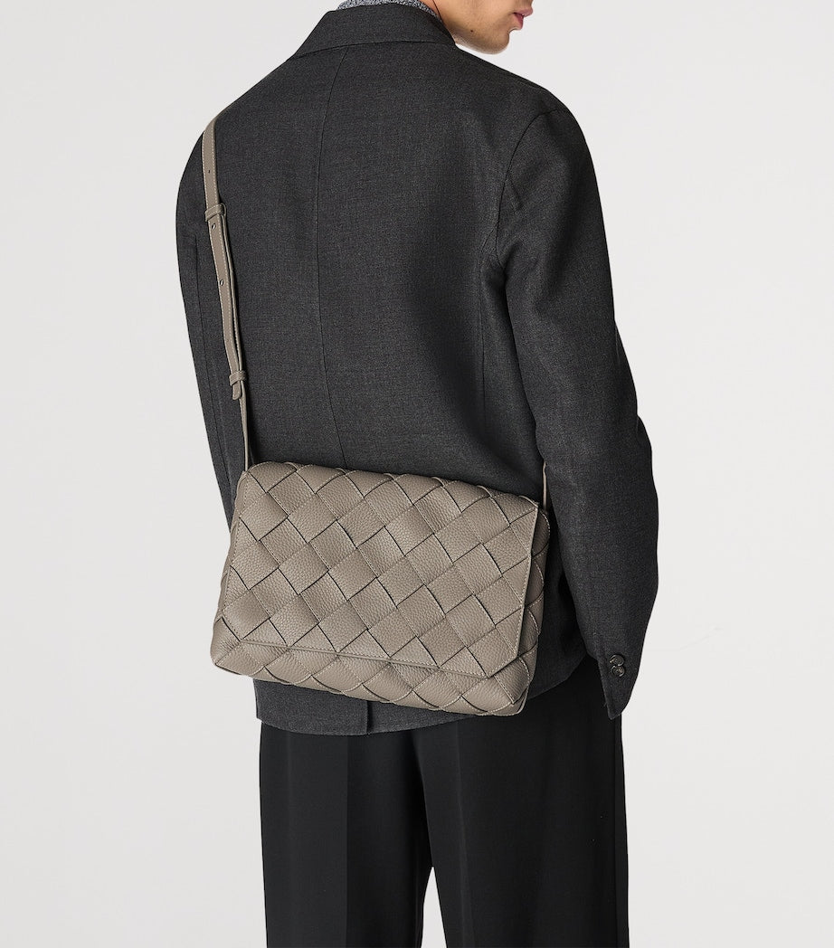 Large Leather Diago Cross-Body Bag