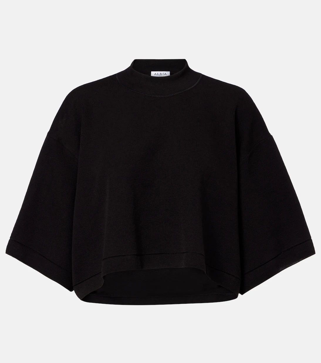 Alaïa - Cropped cotton-blend T-shirt