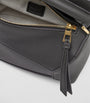 LOEWE Grey Mini Leather Puzzle Edge Top-Handle Bag