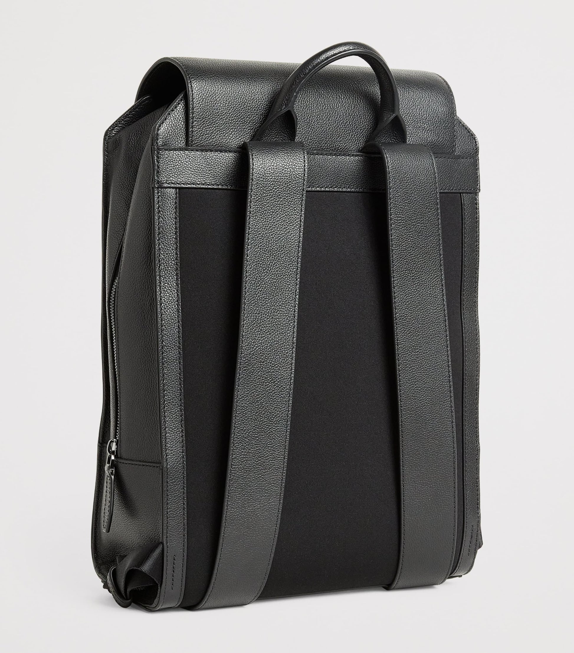 Emporio Armani Tumbled Leather Flapped Backpack