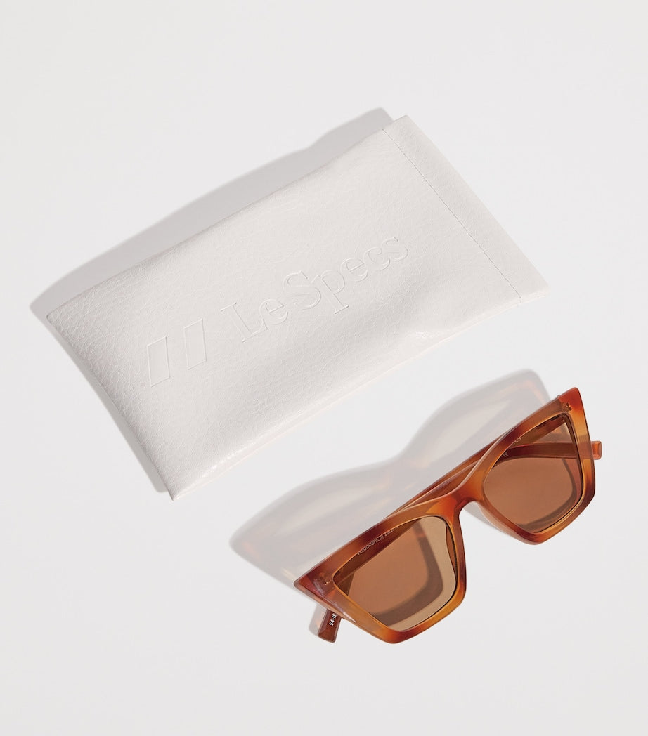 Le Specs Multi Tortoiseshell Cat Eye Velodrome Sunglasses