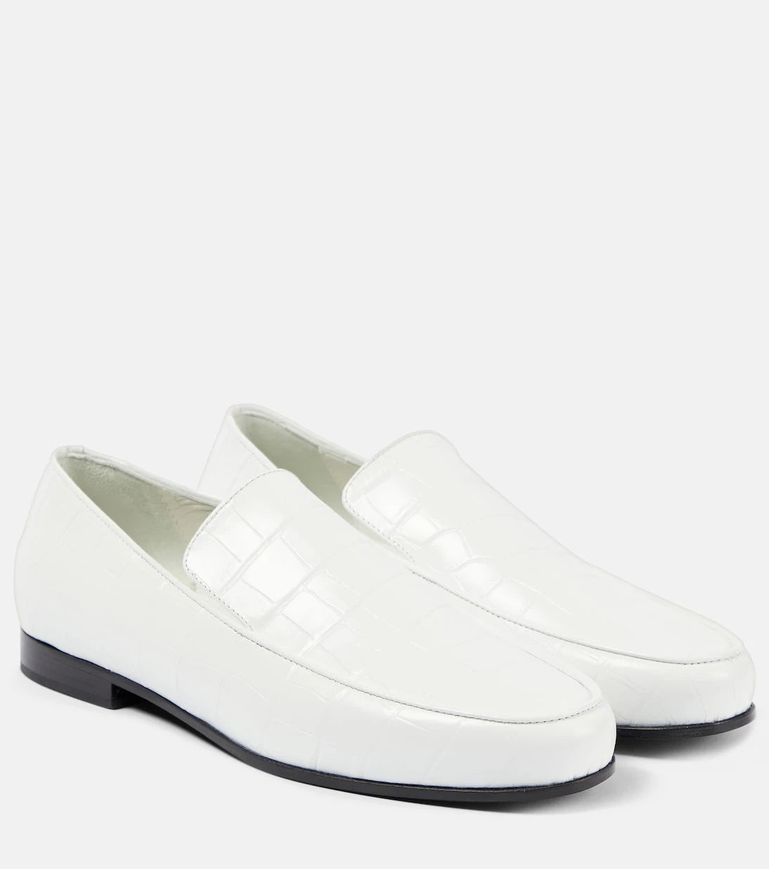 Toteme - The Oval croc-effect leather loafers