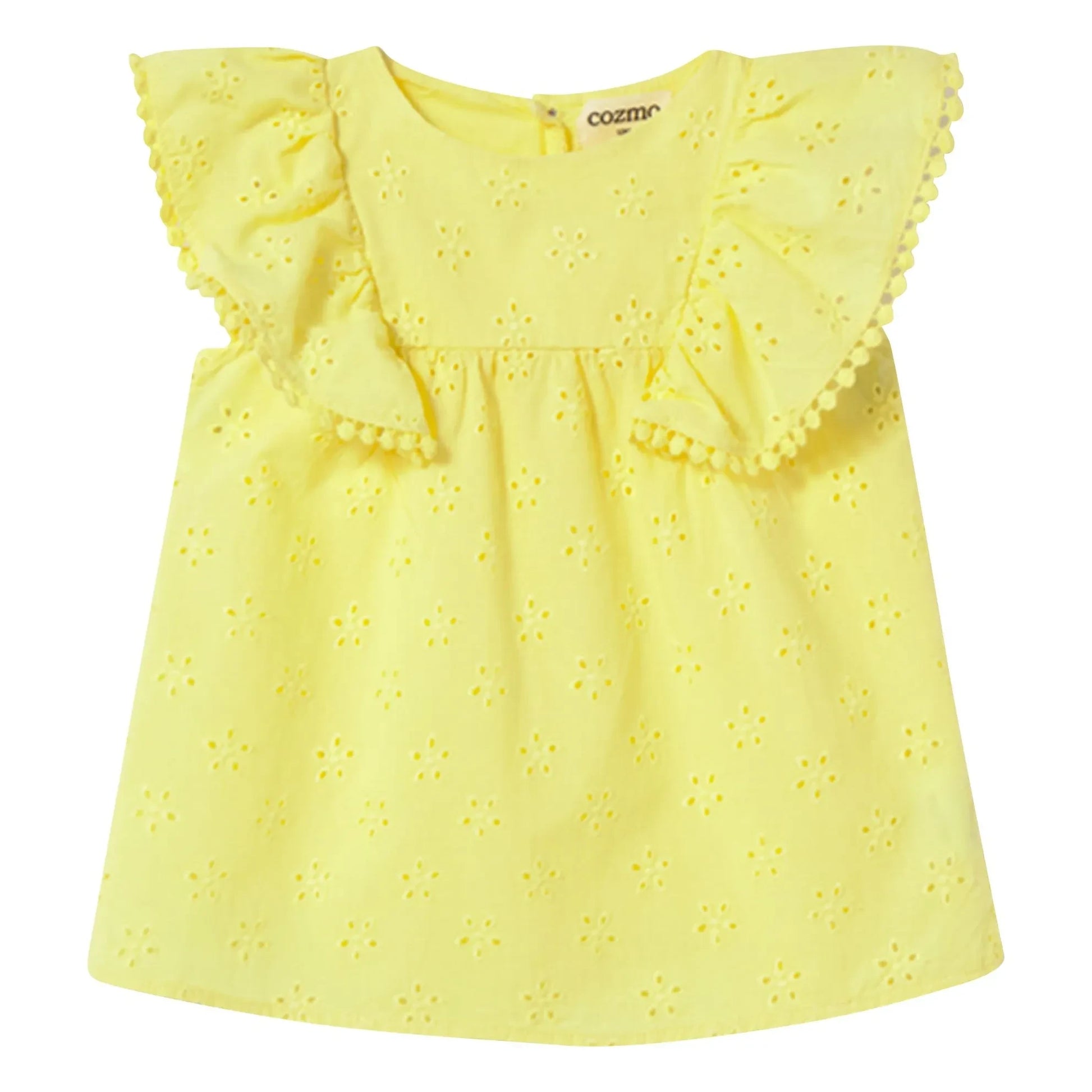 Cozmo - Sohpia Embroidered Dress | Yellow