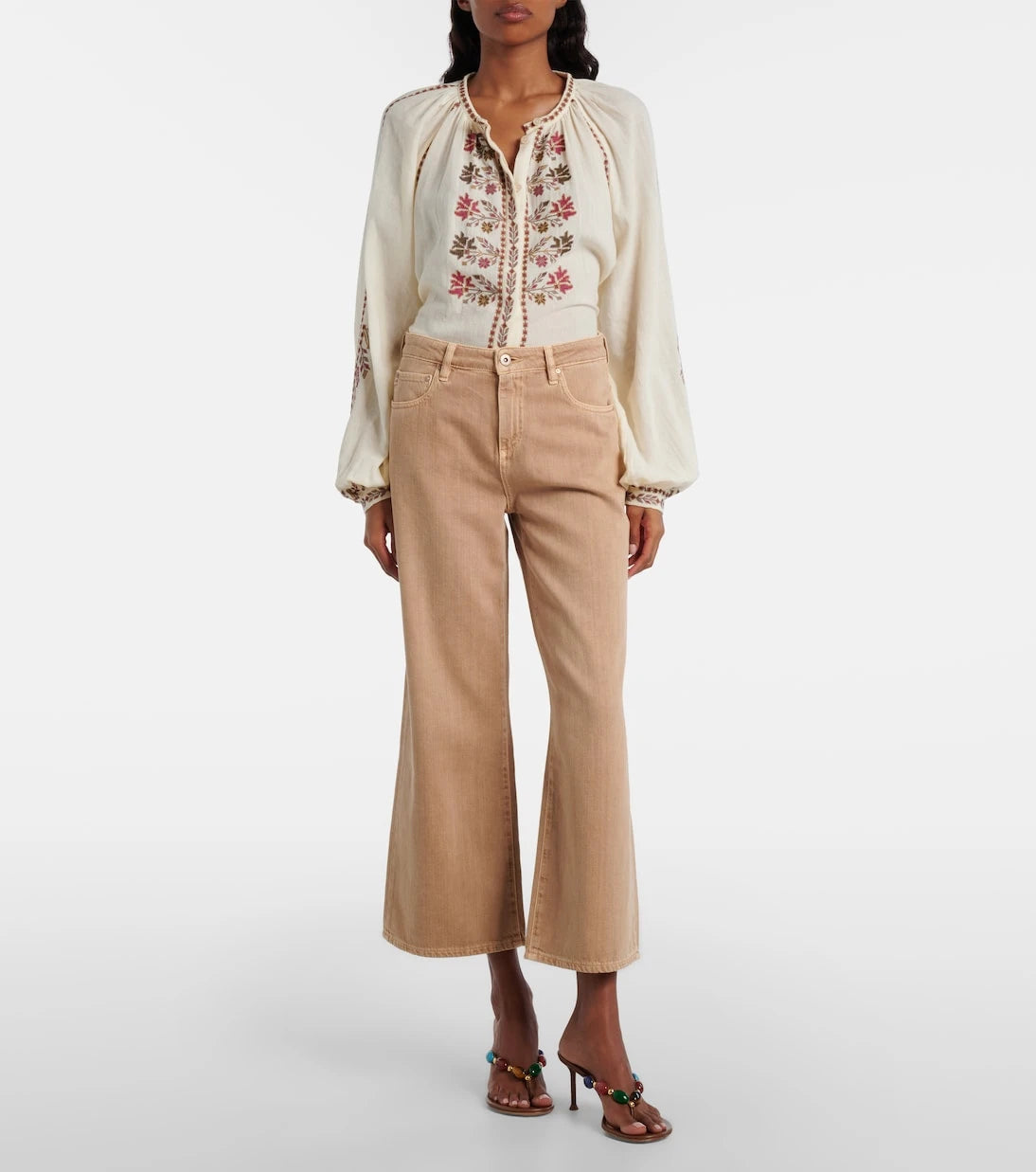 AG Jeans - Saige cropped wide-leg jeans