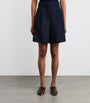 Weekend Max Mara Blue Cotton Gabardine Bermuda Shorts
