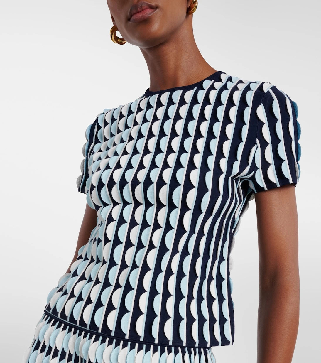 Simkhai - Kendra knitted scalloped top
