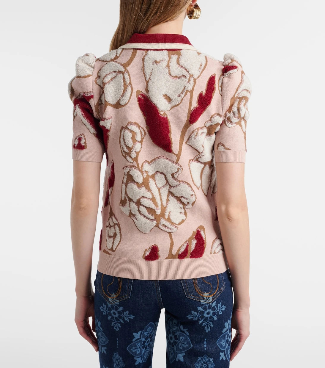 La DoubleJ - Pumped Up floral polo sweater