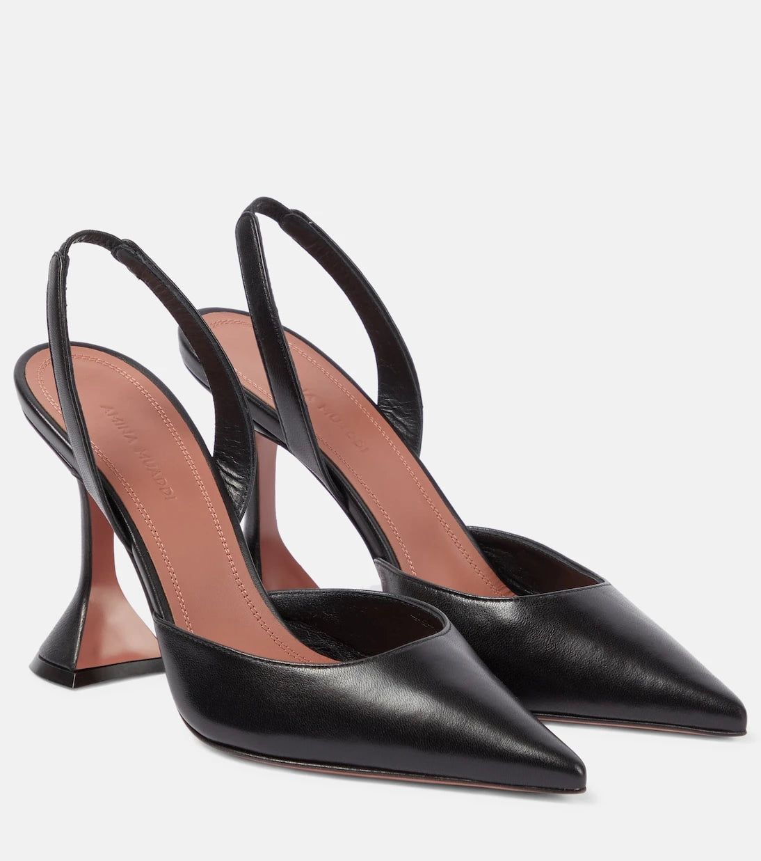 Amina Muaddi - Holli leather slingback pumps