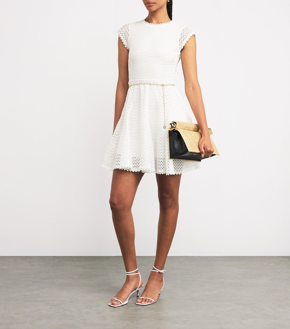 Crochet Mini Dress WHITE