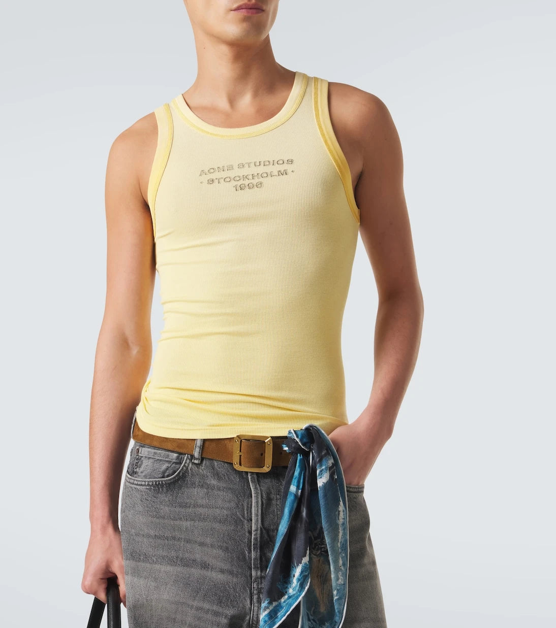 Acne Studios - Logo ribbed-knit tank top