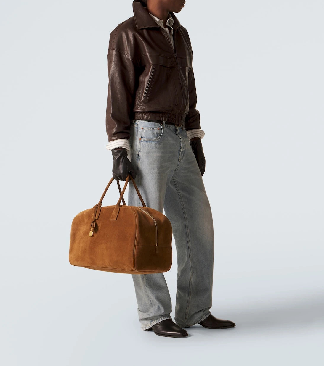 Saint Laurent - Large suede duffel bag