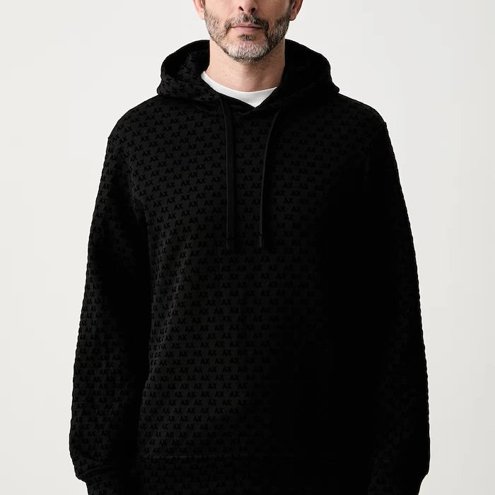 Armani Exchange капüşonlu erkek pamuklu sweatshirt