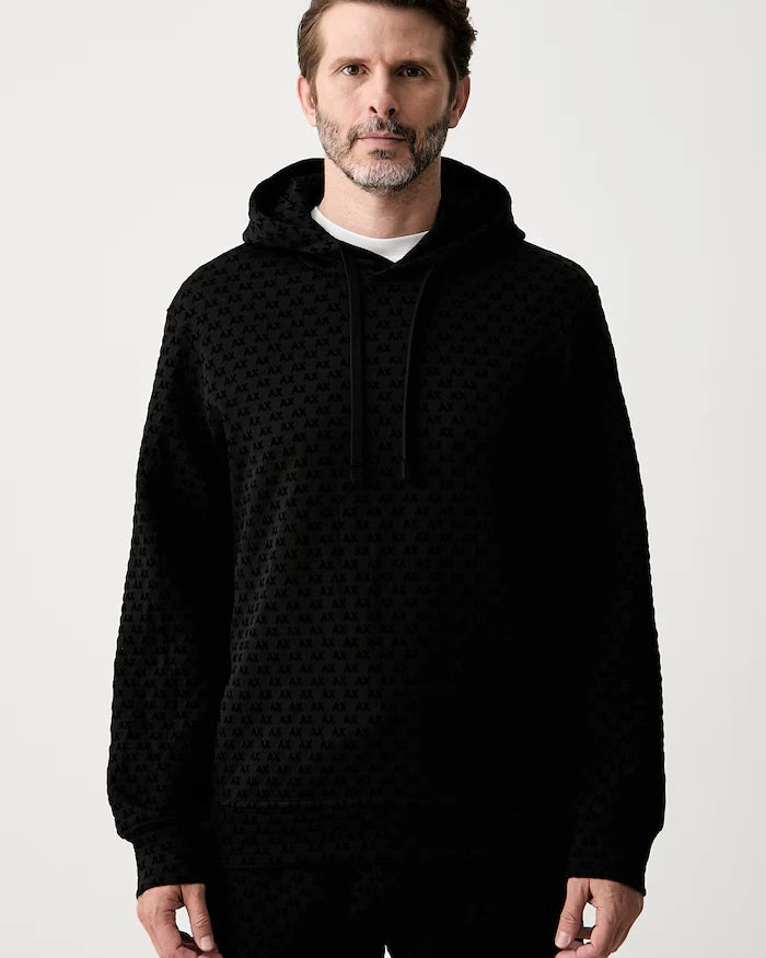 Armani Exchange капüşonlu erkek pamuklu sweatshirt