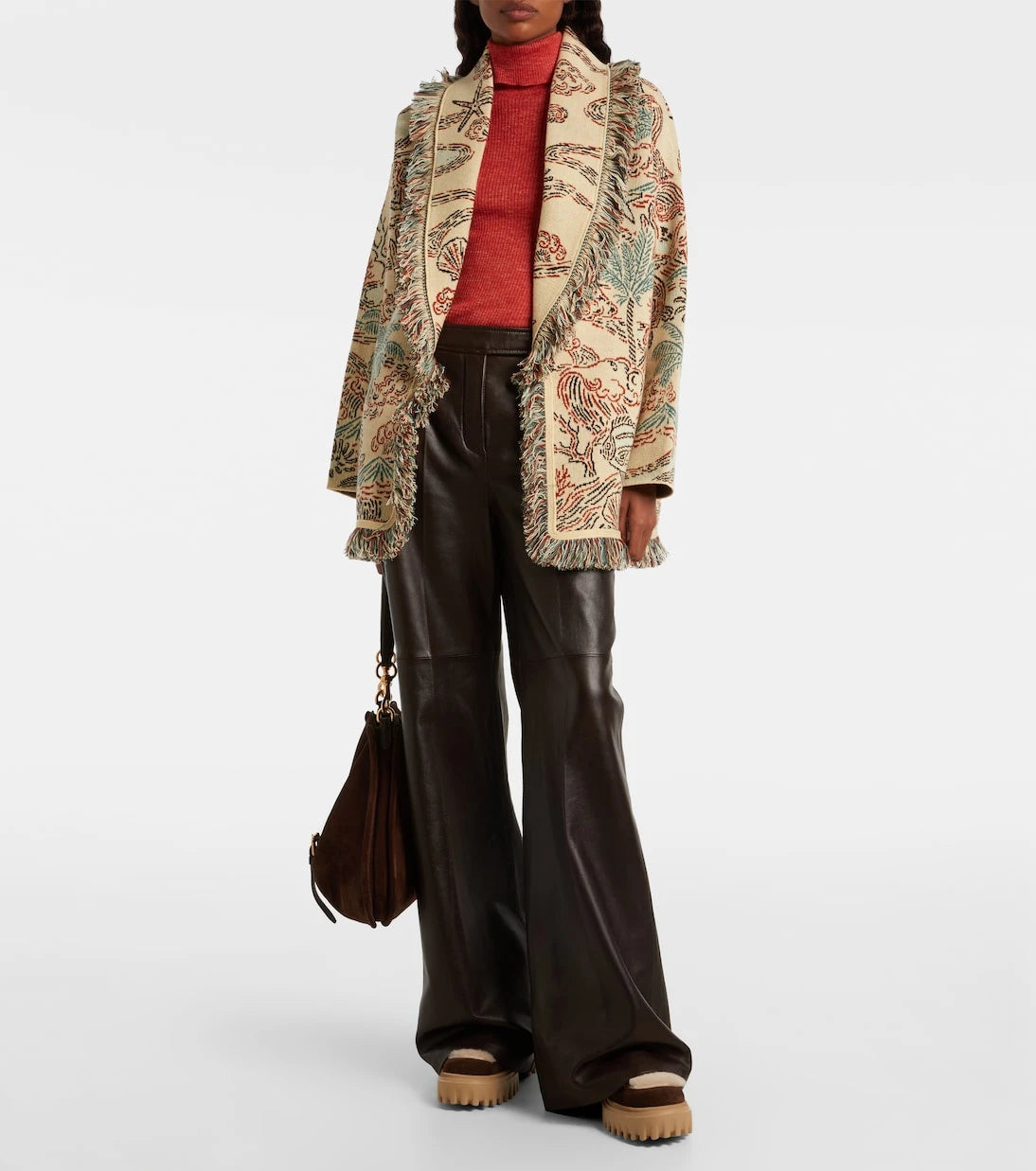 Hogan - Suede and shearling lace-up boots