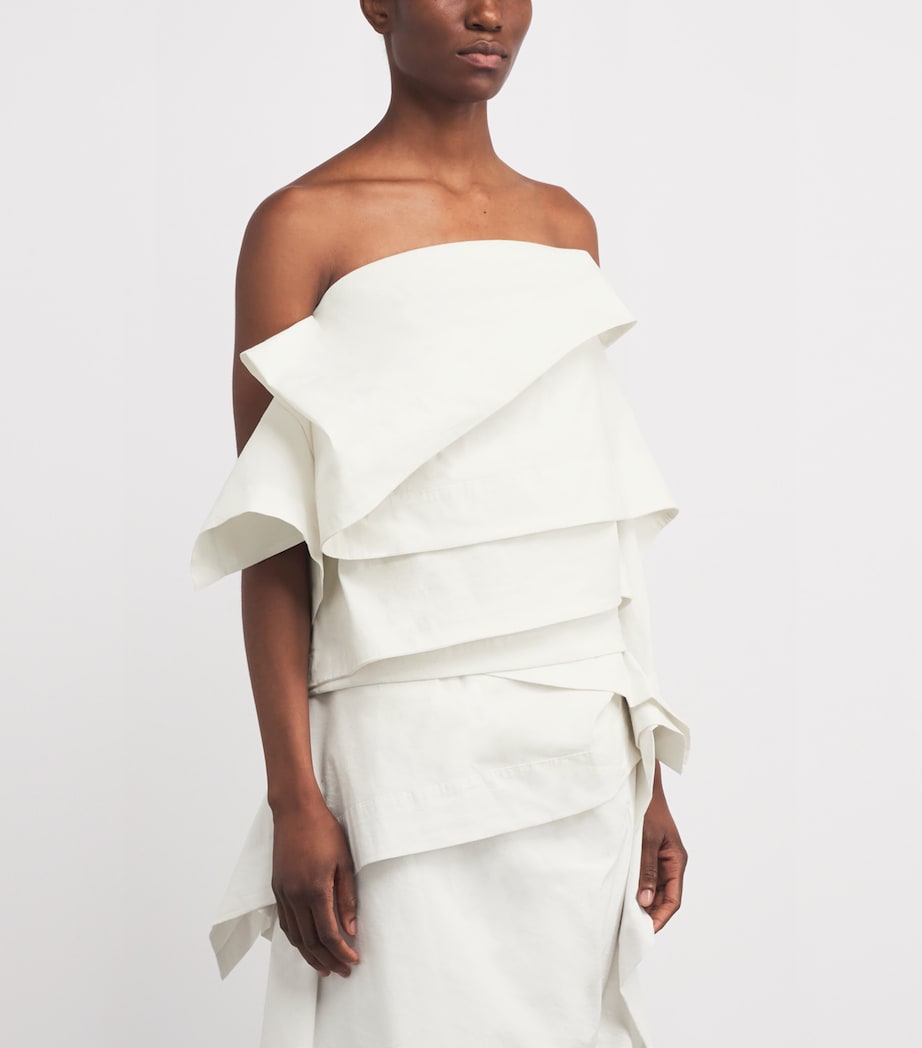 Neutral Collapsing Sculpture Top