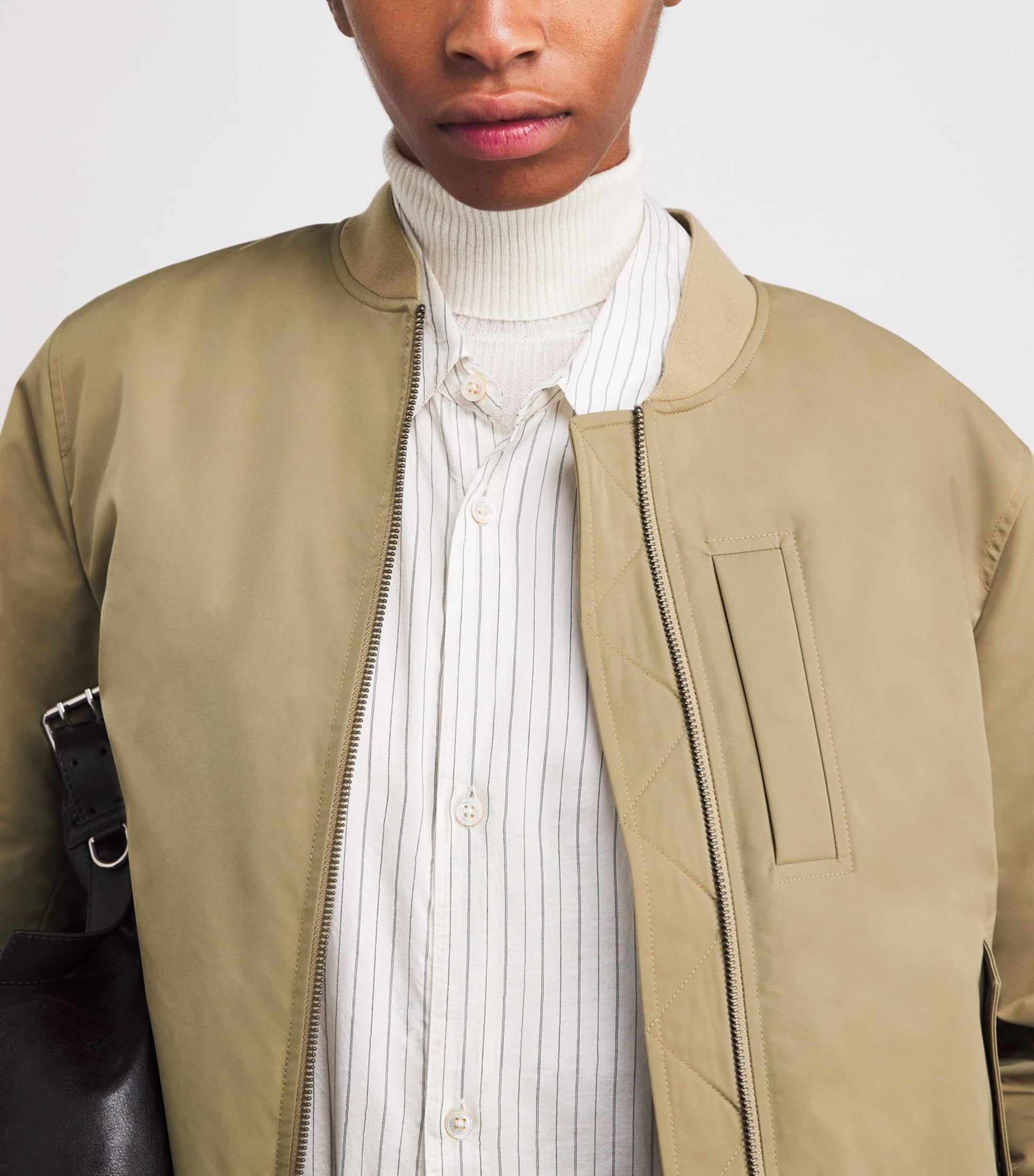 Vince Beige Technical Bomber Jacket