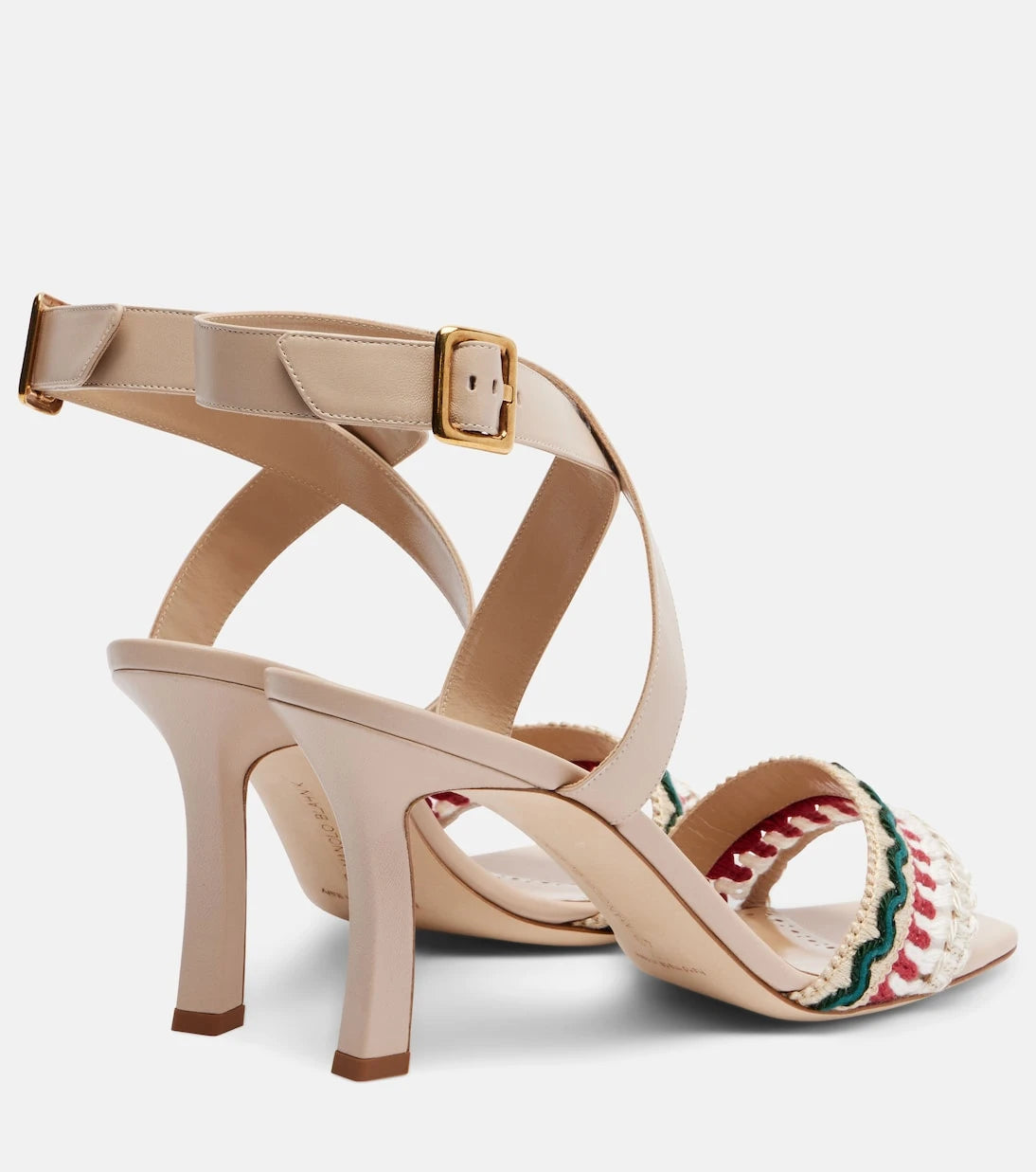 Manolo Blahnik - Mabeco 90 embroidered leather sandals