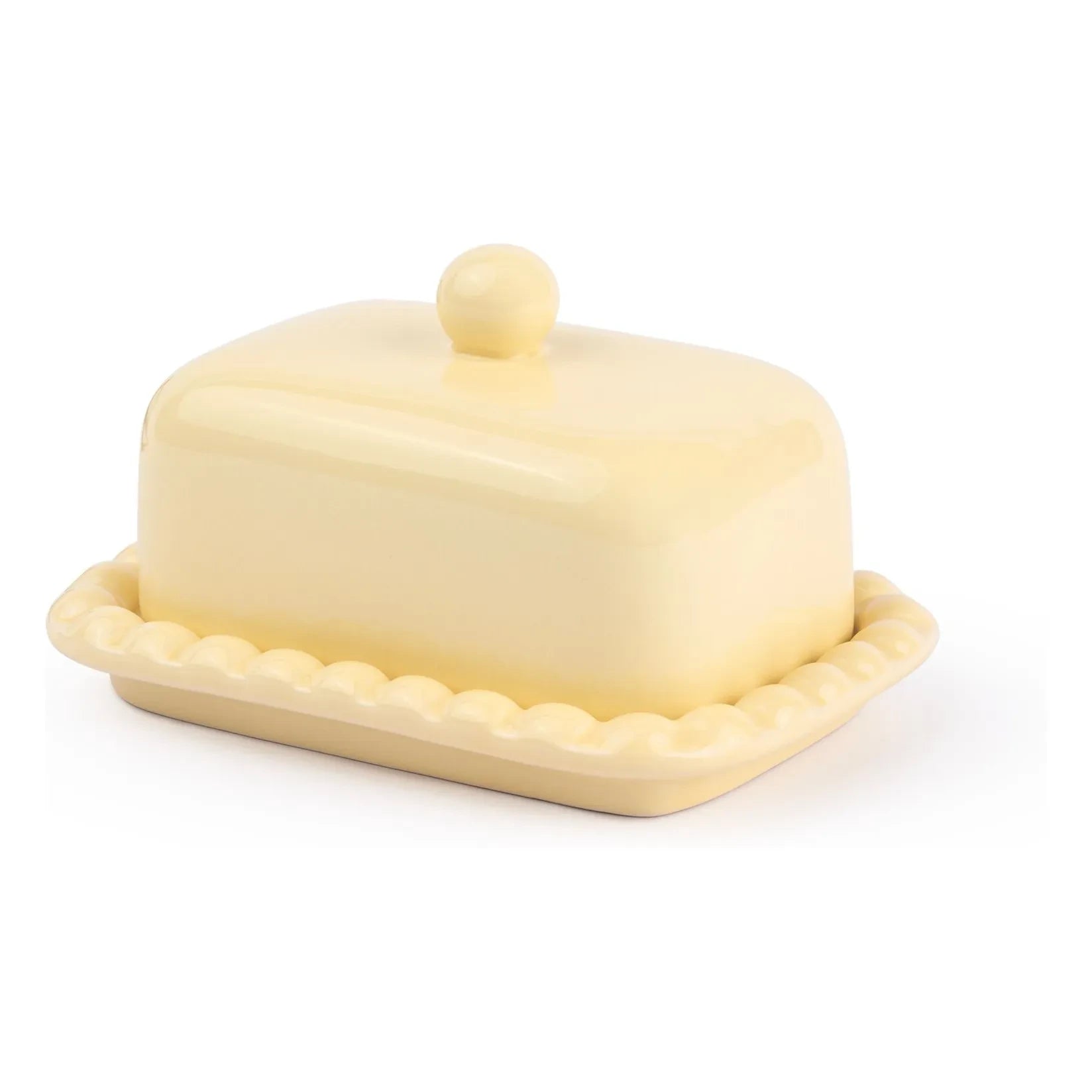 Denise - Dakota butter dish | Pale yellow