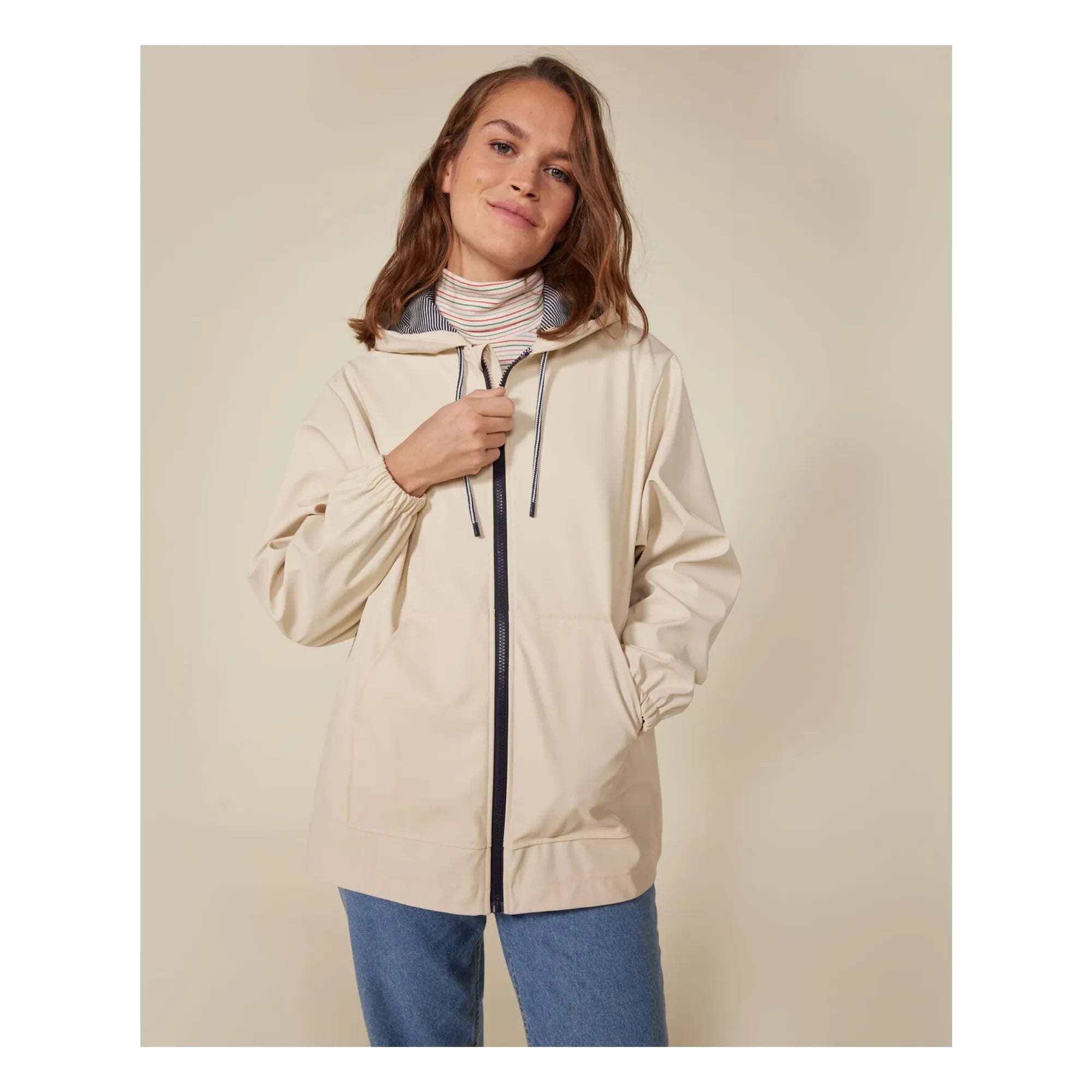 Petit Bateau - Taxine Waxed Coat | Ecru