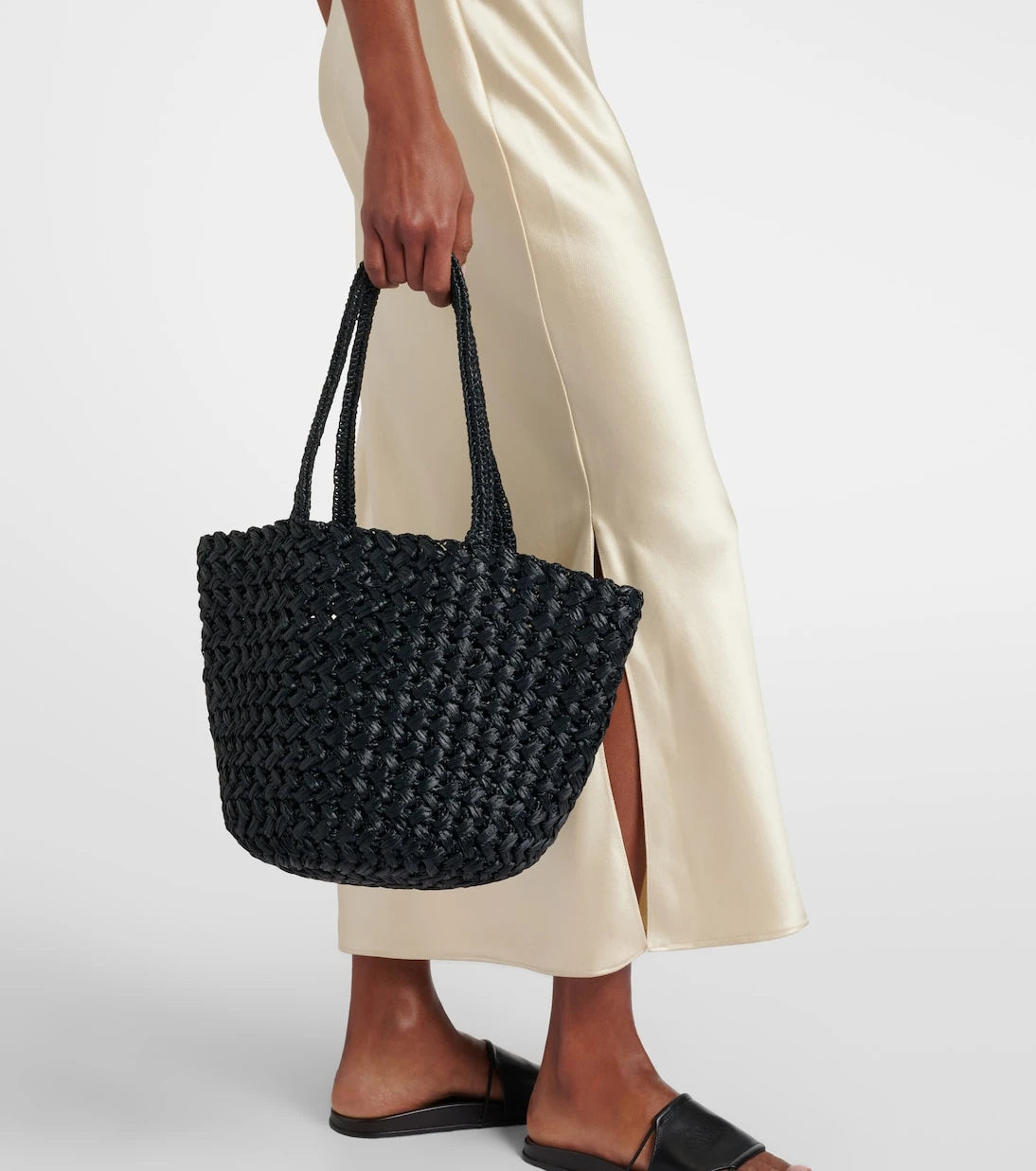 The Row - Estelle 2 Medium raffia tote bag