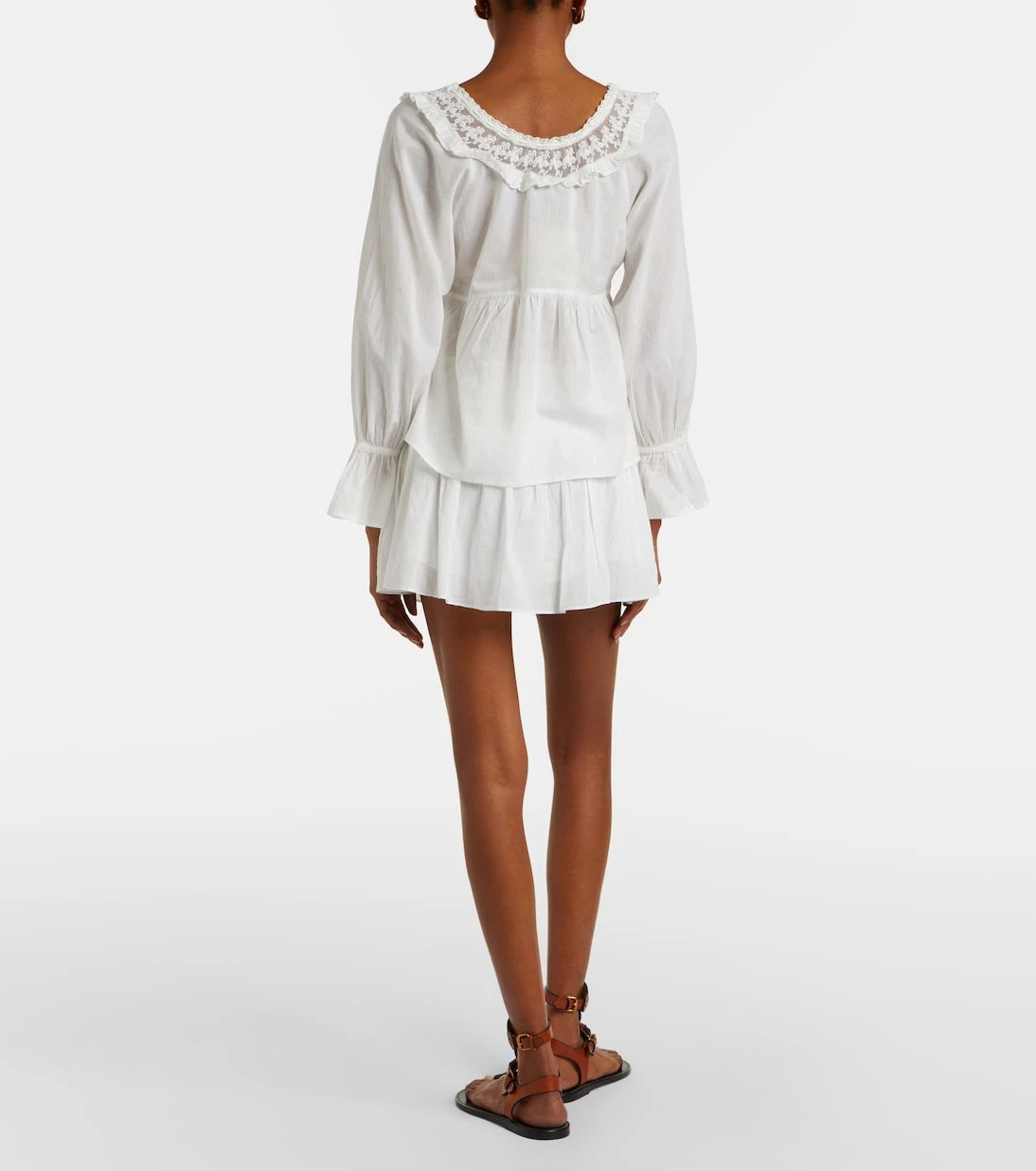 Posse - Danielle lace-trimmed cotton skort