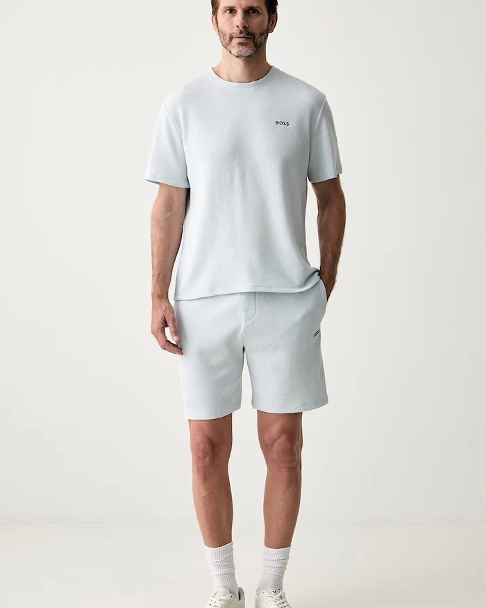 BOSS Erkek Pamuklu Ev Tipi Kısa Şort Waffle Shorts