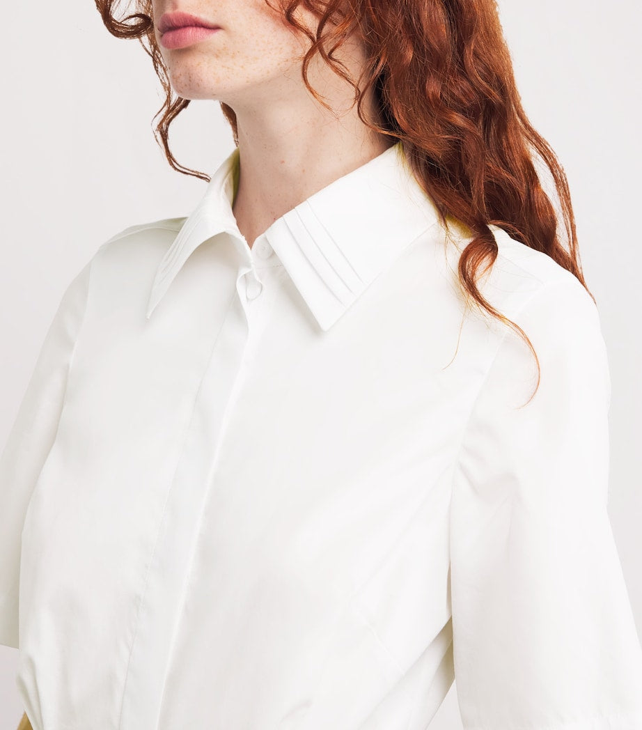 Cotton Rubie Midi Shirt Dress WHITE