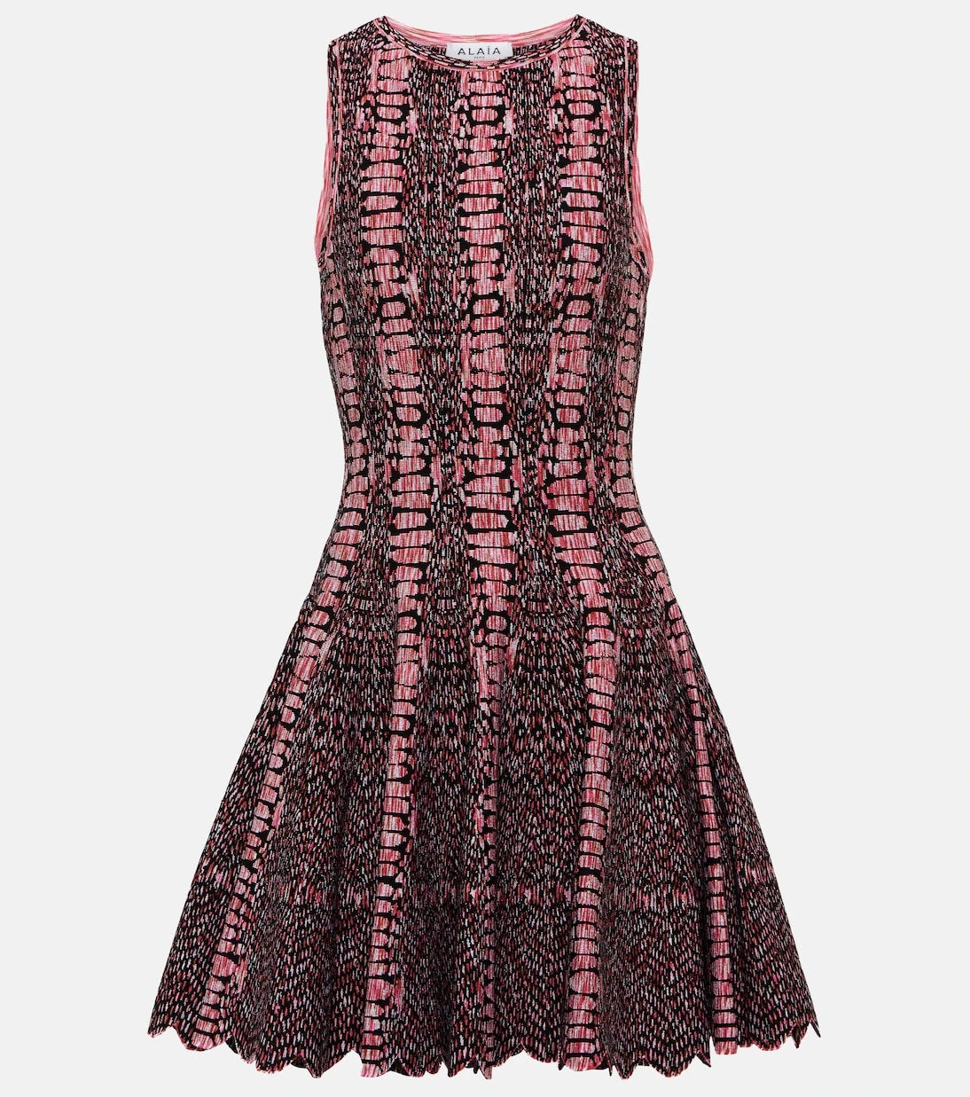 Alaïa - فستان قصير بنقشة الجاكار