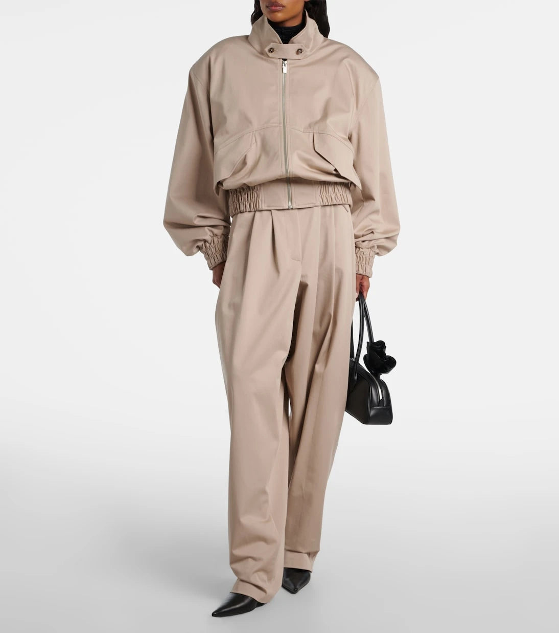 Magda Butrym - Belted cotton-blend tapered pants