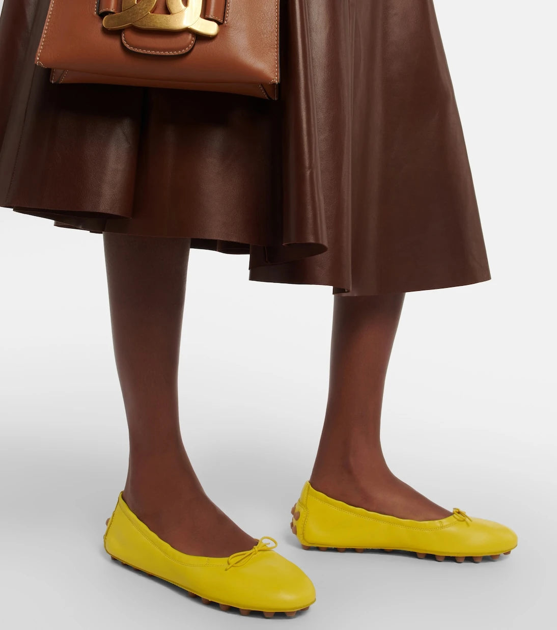 Tod's - Bubble Ballerinas leather ballet flats