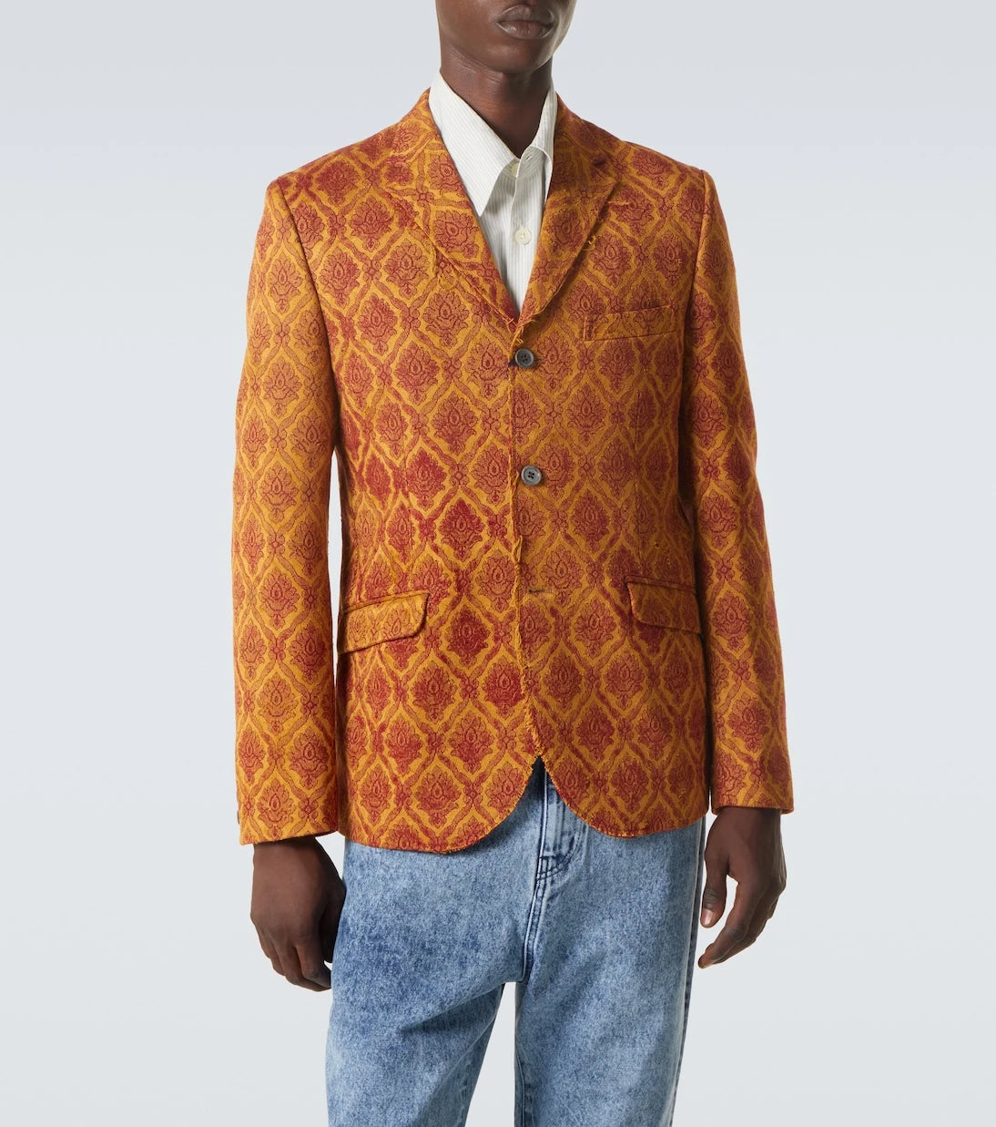 Junya Watanabe - Floral single-breasted jacquard blazer