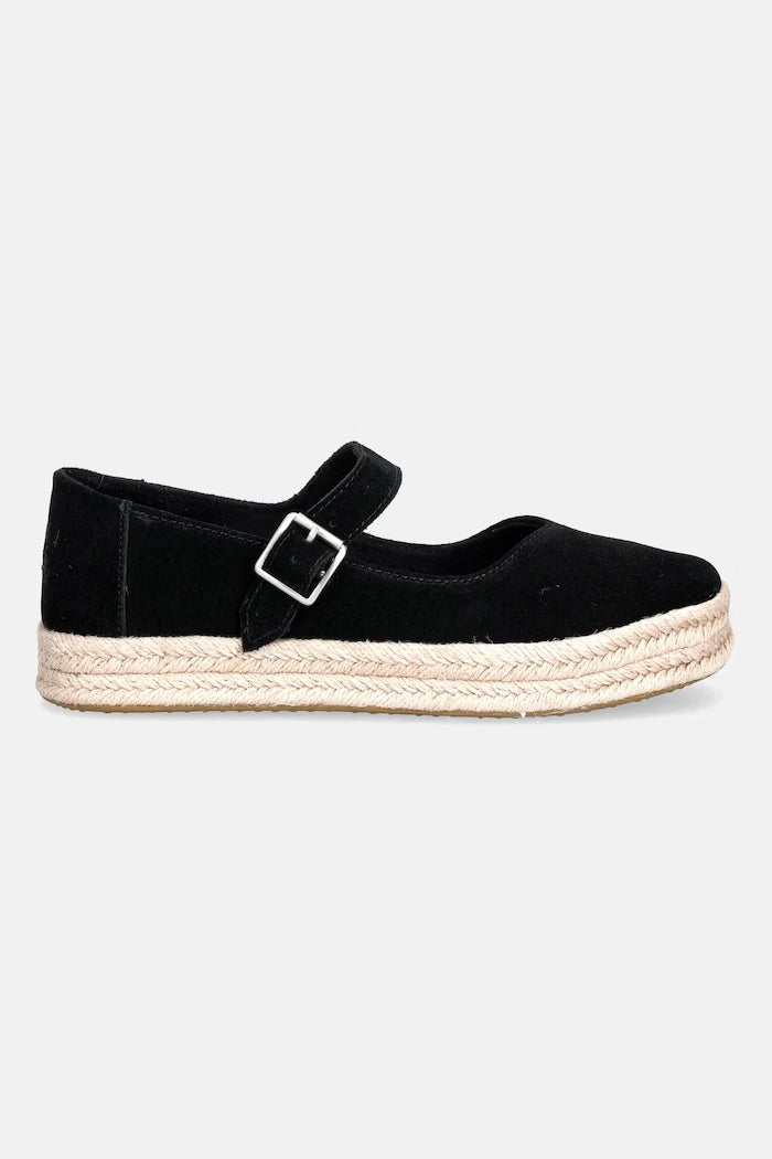 Toms kadın süet Mary Jane espadril CAROLINA MARY JANE