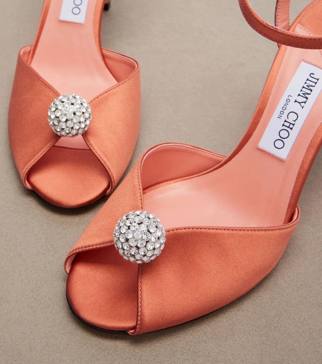 Jimmy Choo - Sacora embellished satin sandals