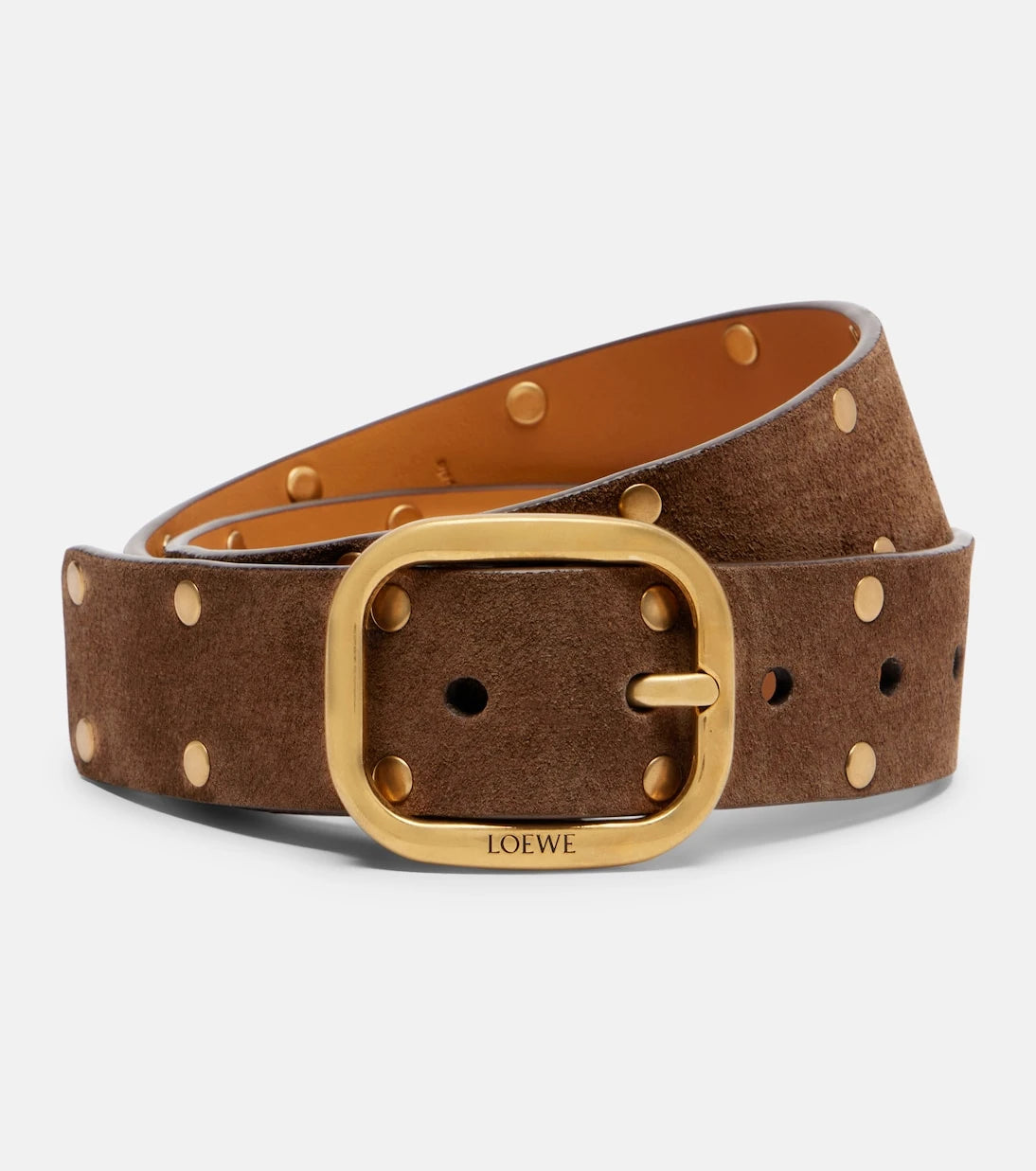 Loewe - Studded suede belt
