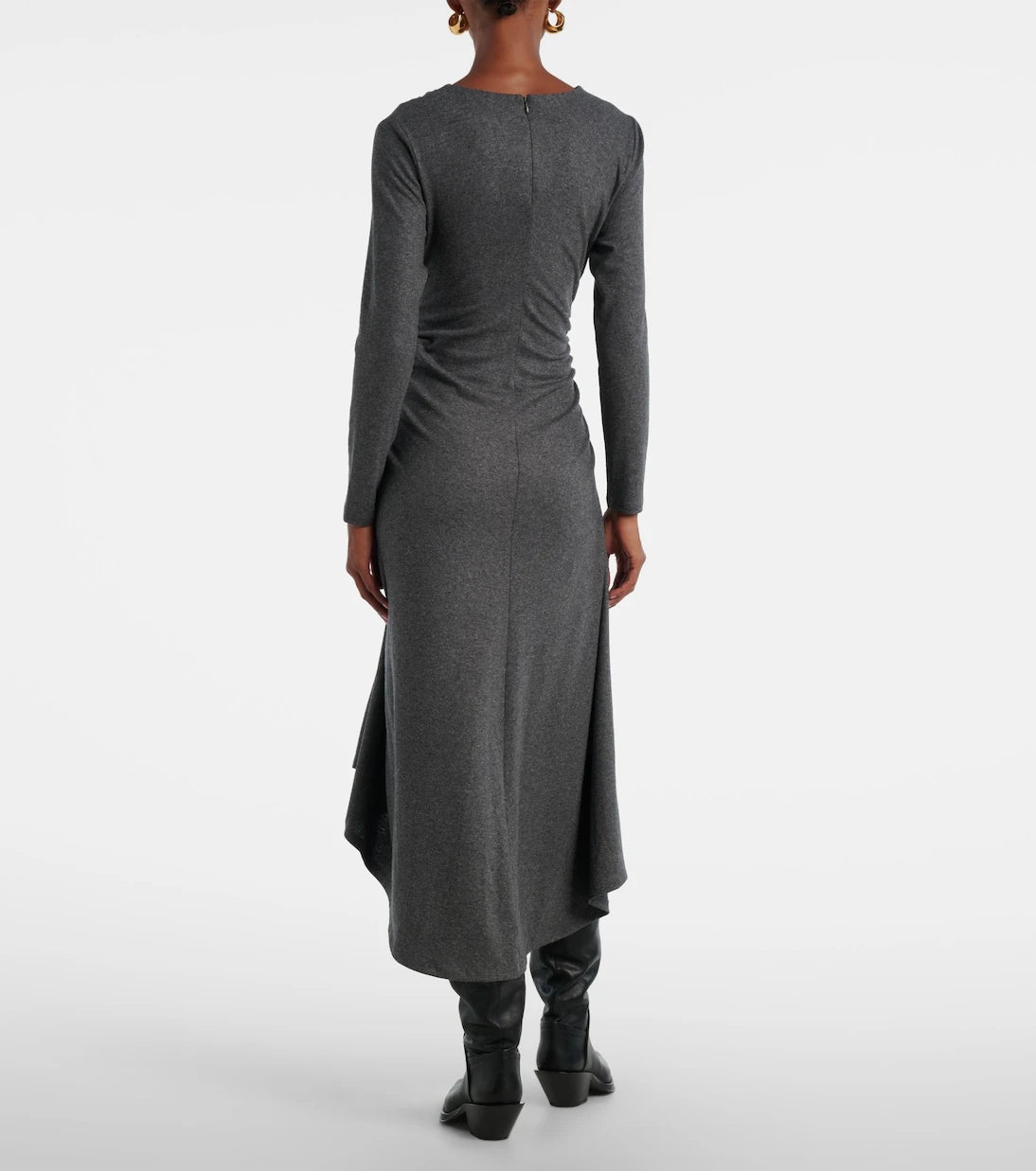 Veronica Beard - Theodora ruched wool-blend midi dress