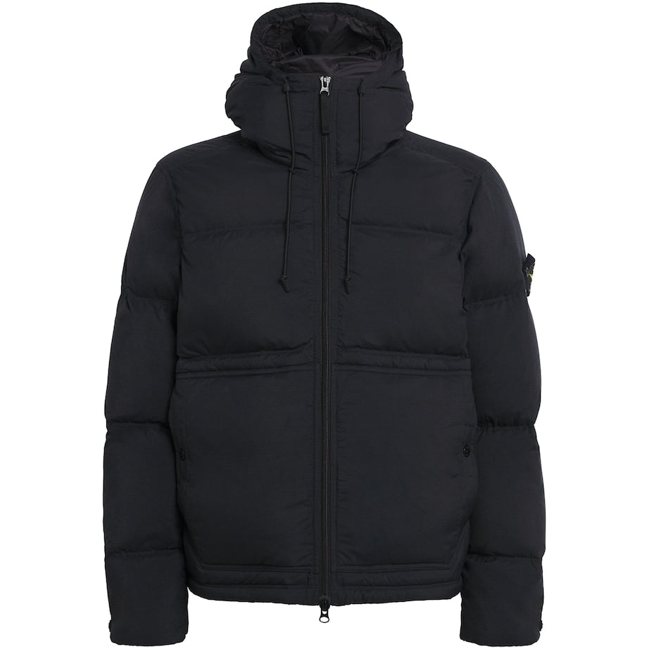 Black Ripstop Down Puffer Jacket