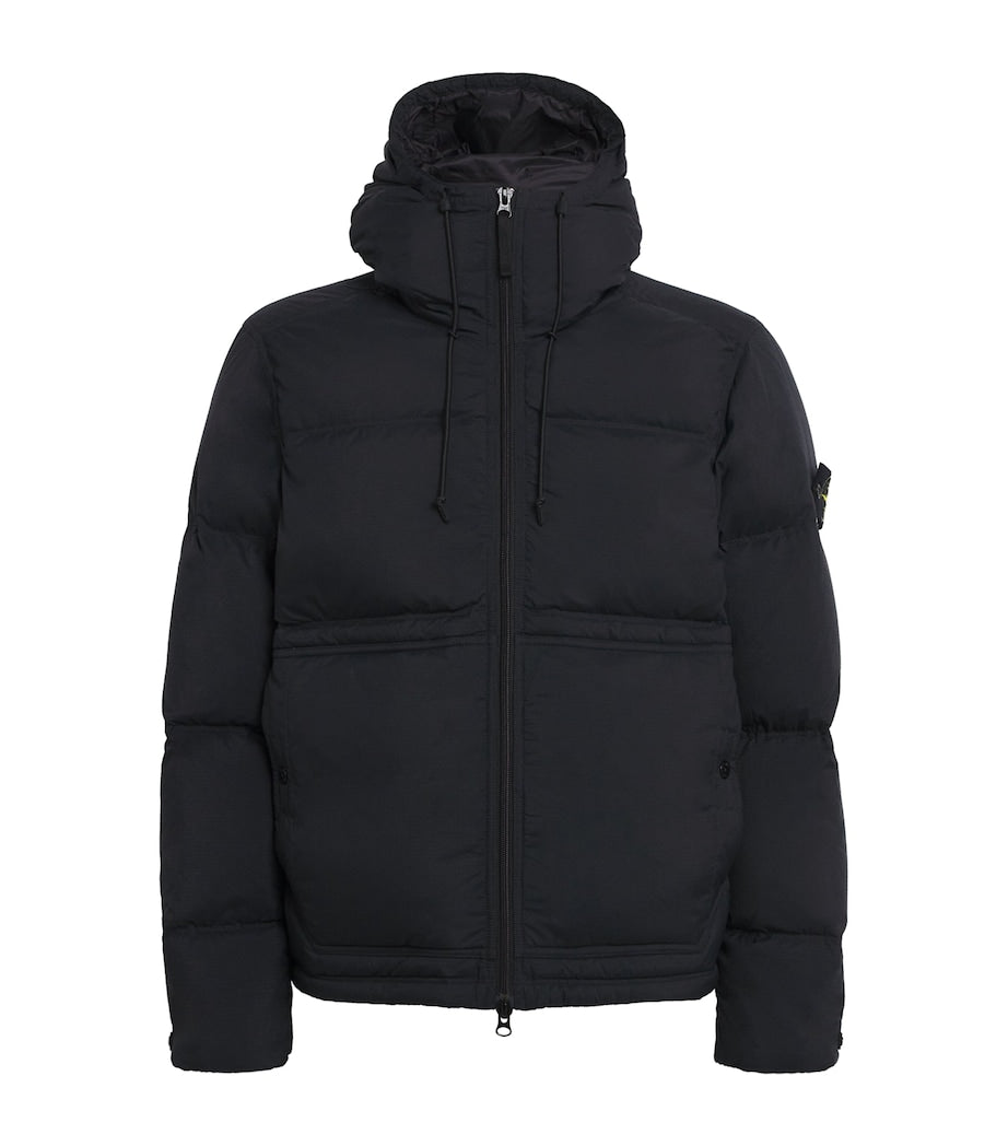 Black Ripstop Down Puffer Jacket