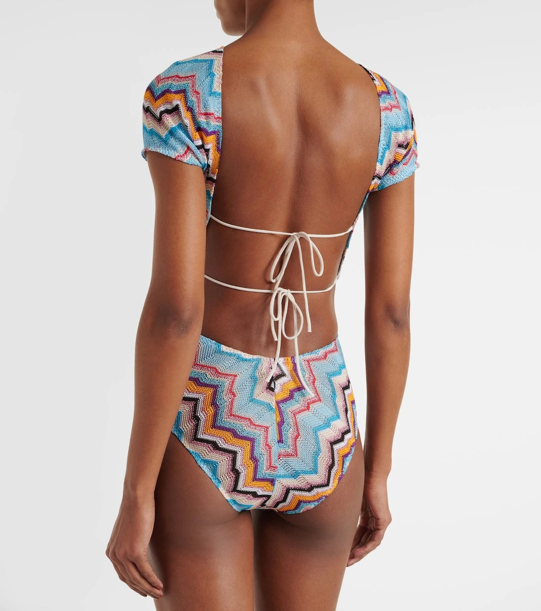 Missoni - بيكيني لاميه بنقشة متعرجة