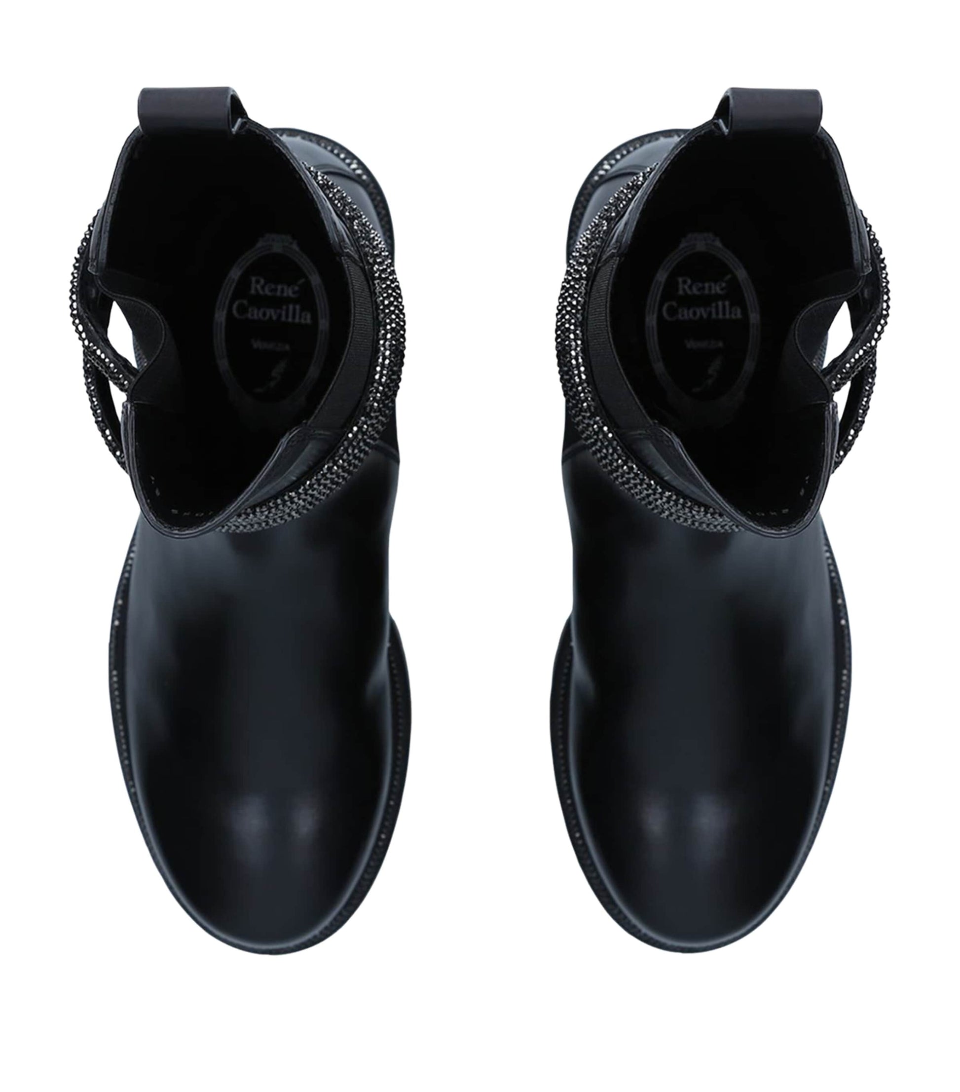 Black Leather Cleo Biker Boots 25