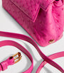 Analeena Pink Ostrich Leather Top-Handle Bag